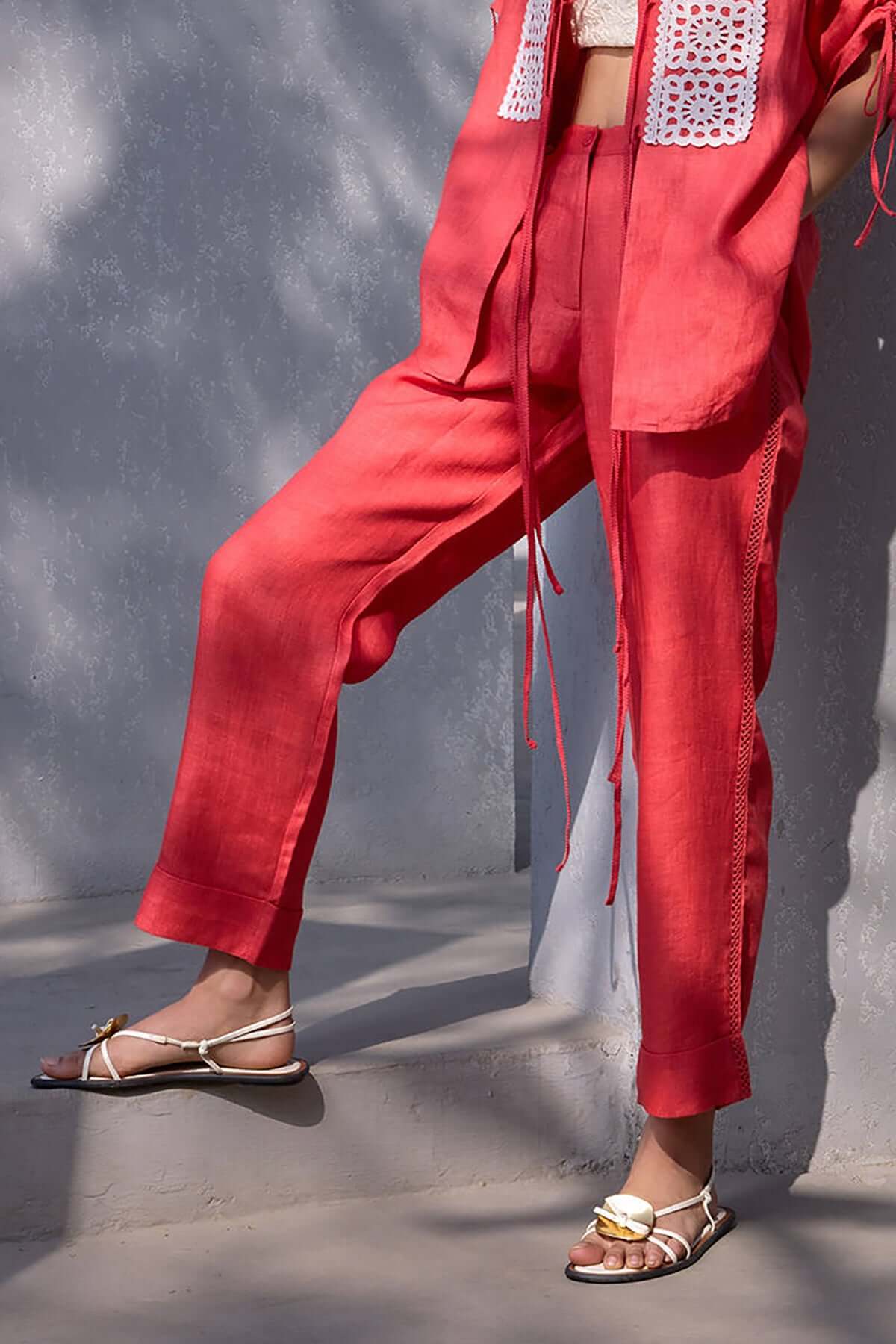 The Tahlia Trousers - Kesariya