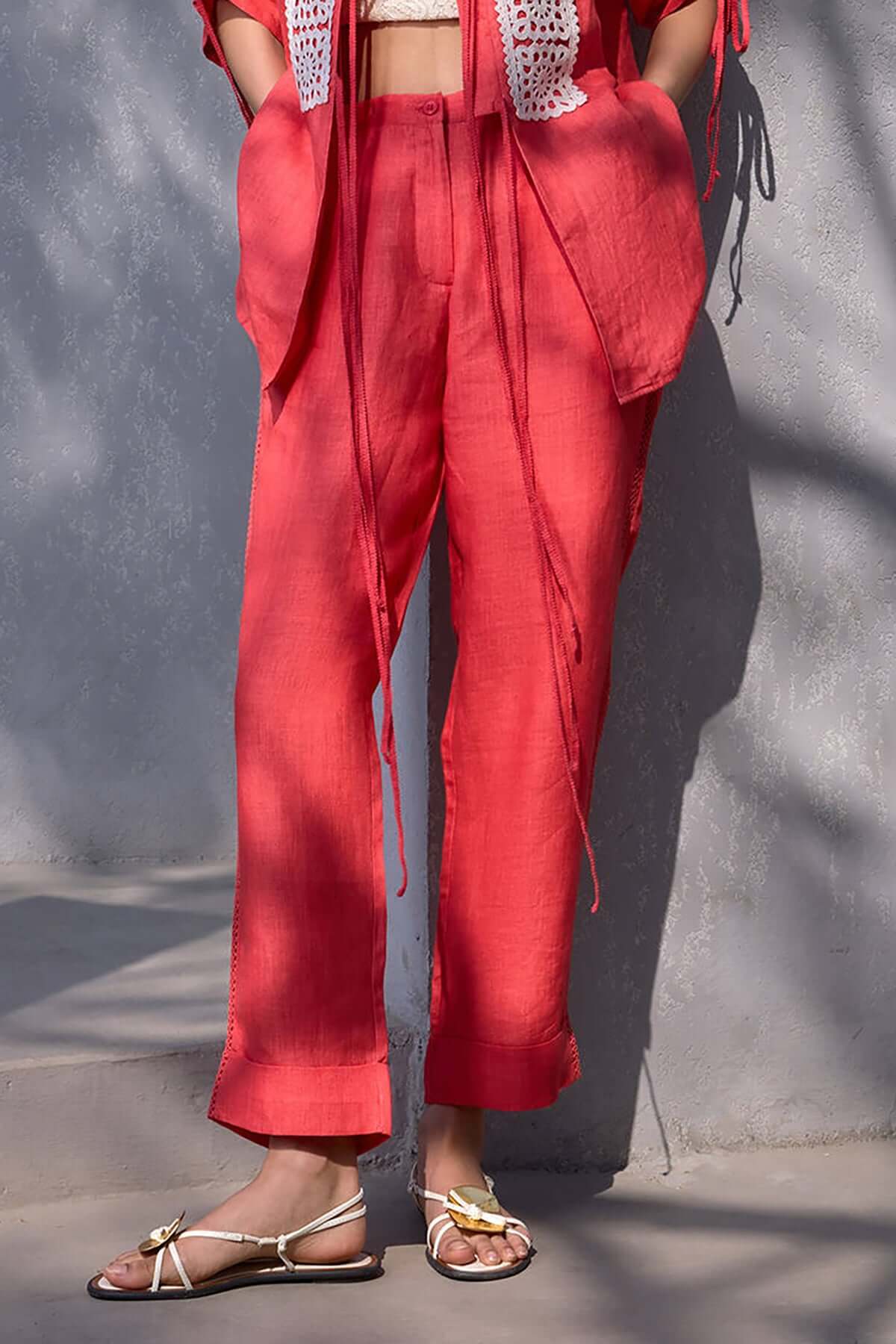 The Tahlia Trousers - Kesariya
