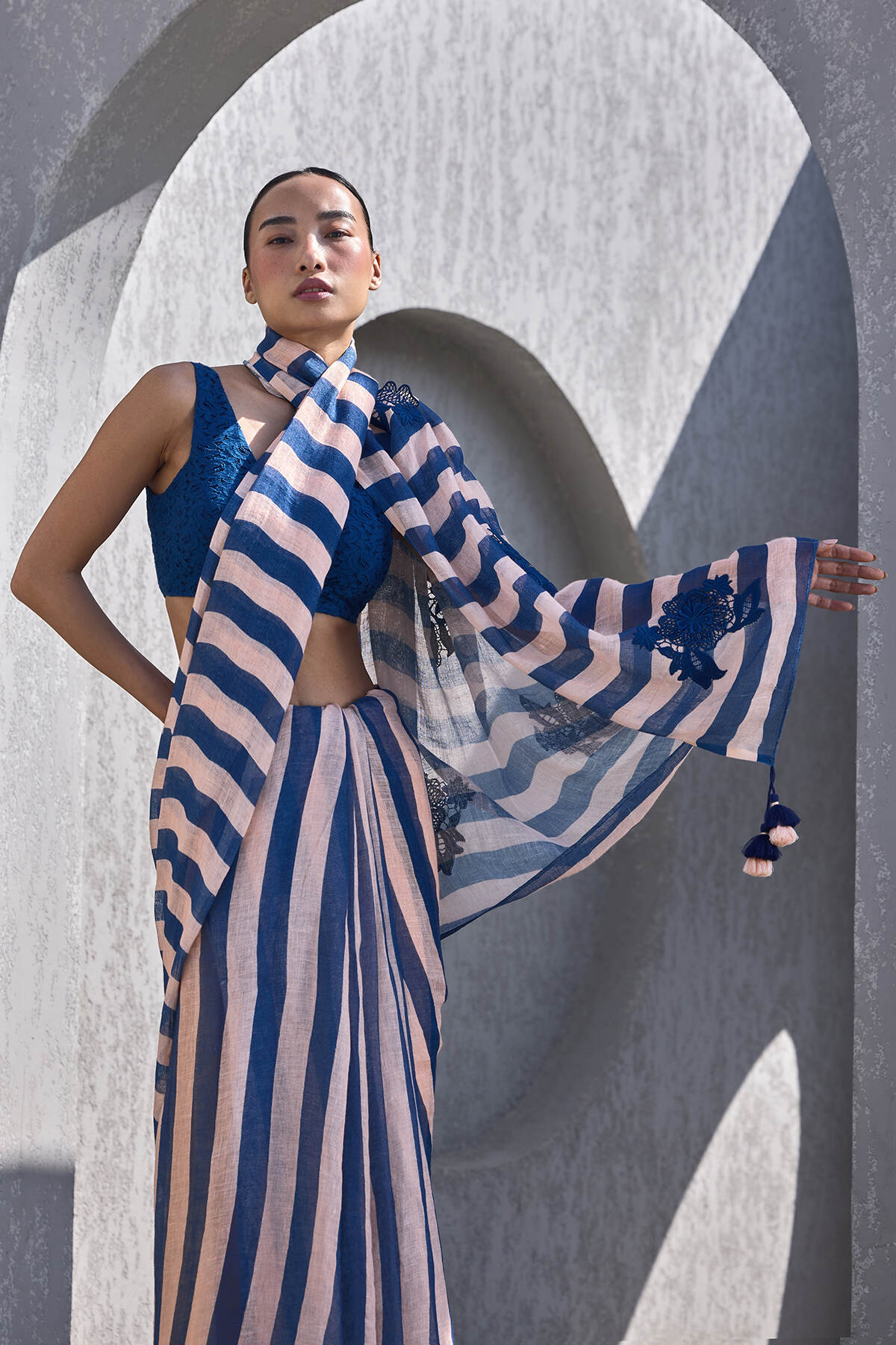 The Mastani Saree - Sunset Front