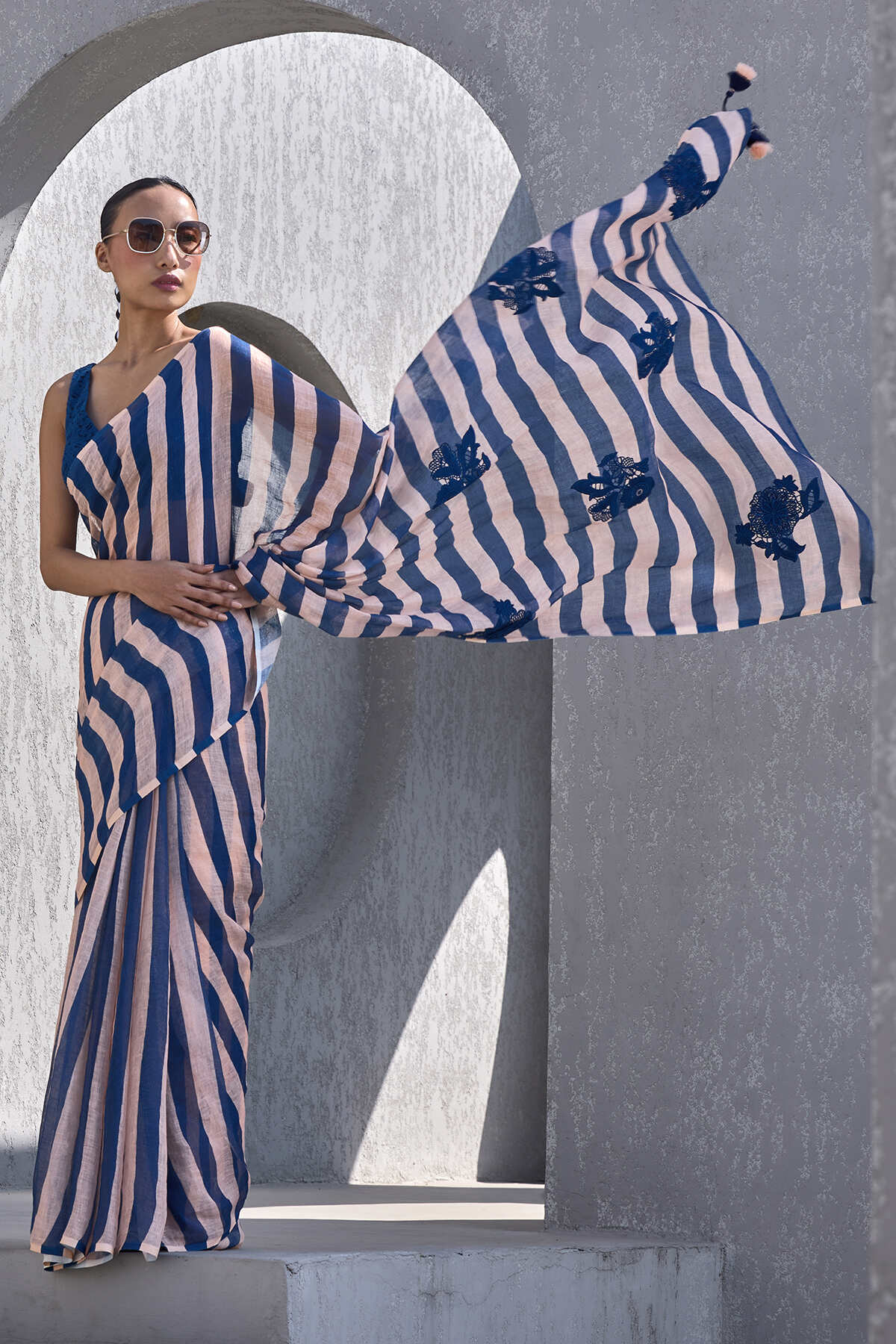 The Mastani Saree - Sunset Front