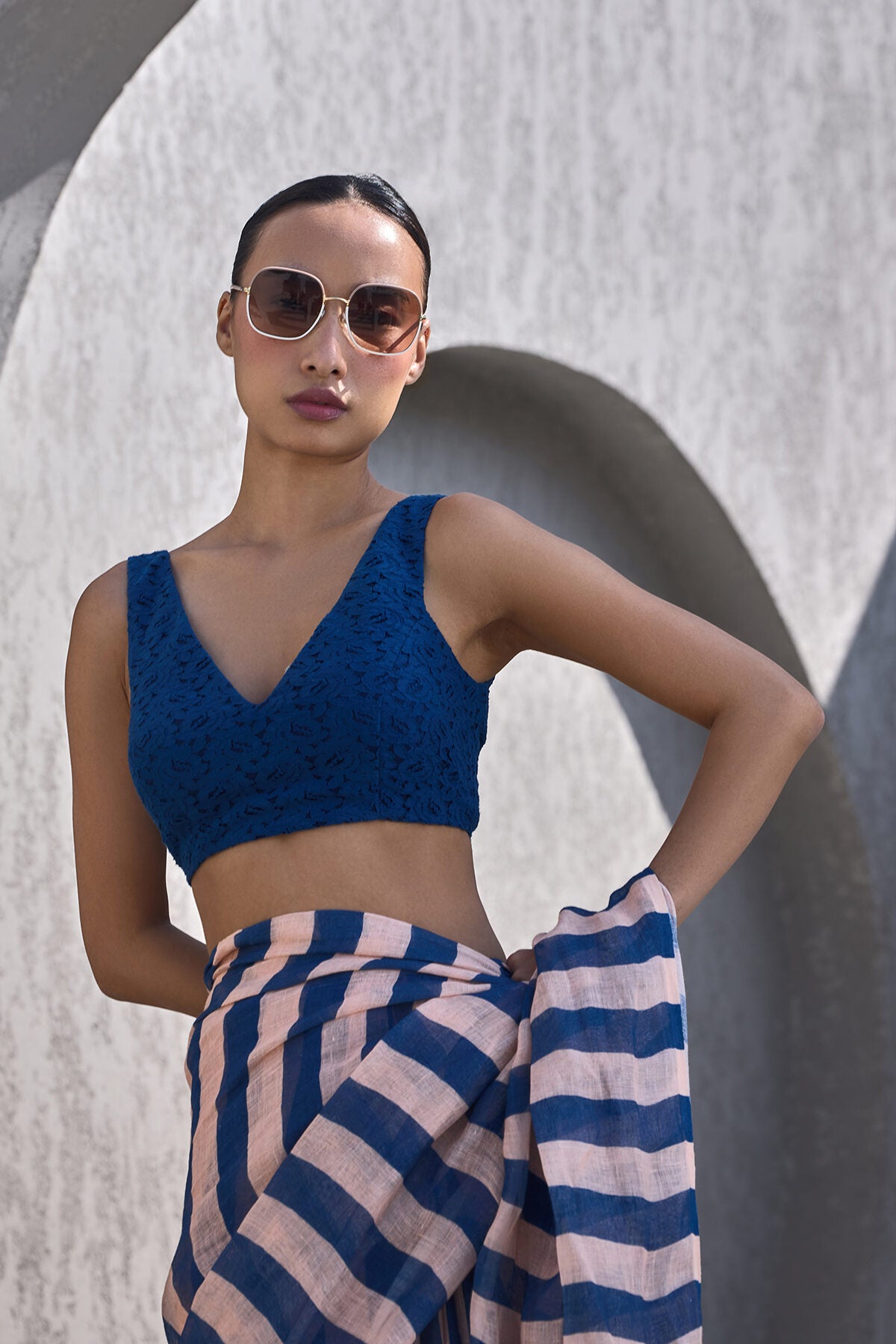 The Mastani Saree - Sunset Front