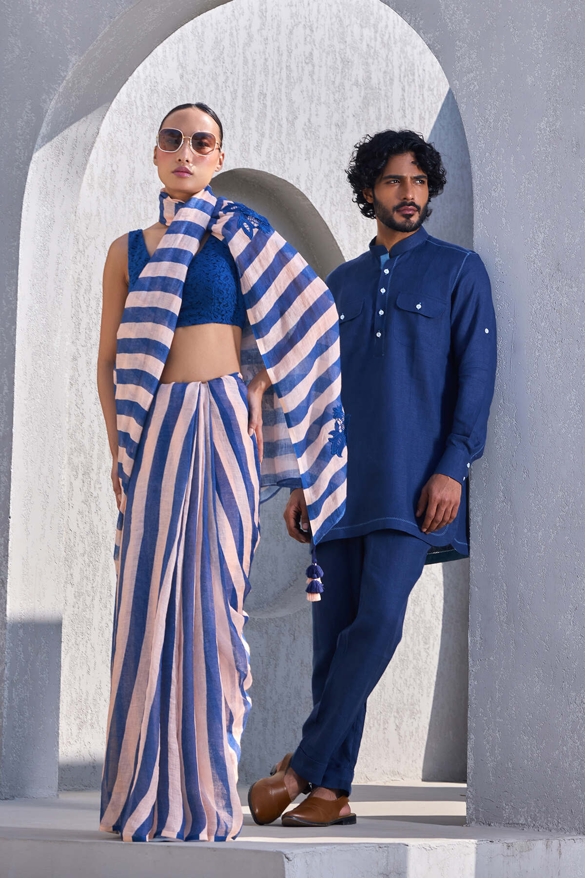 The Mastani Saree - Sunset Front