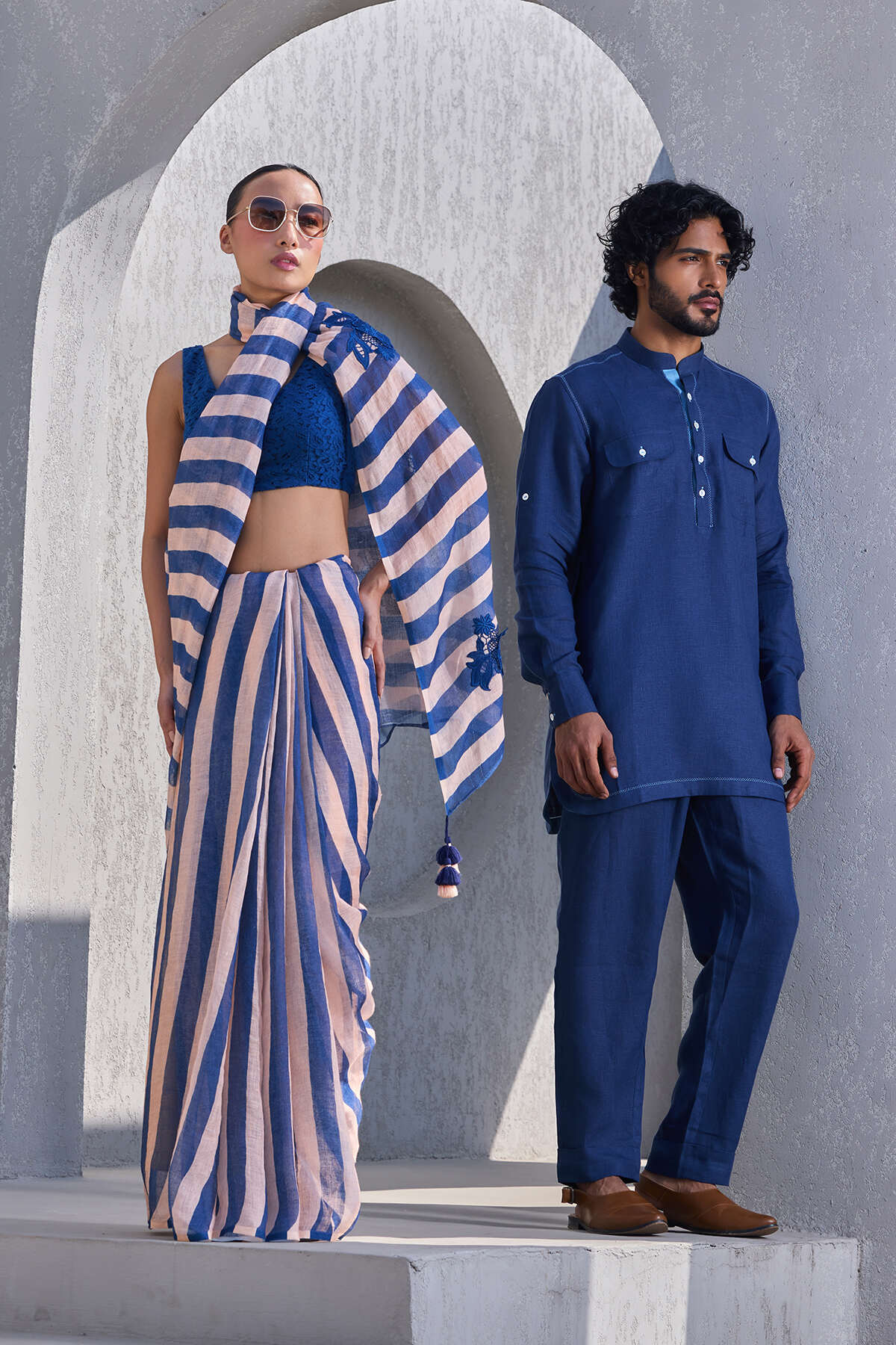 The Mastani Saree - Sunset Front