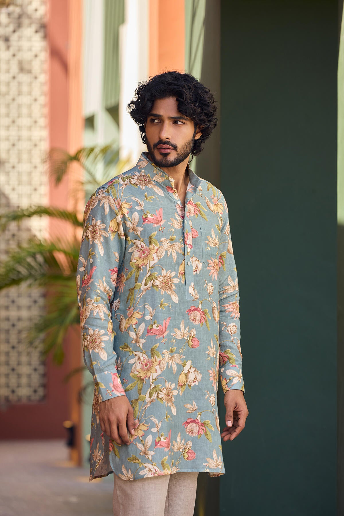 The Irshaad Kurta - Sage Green