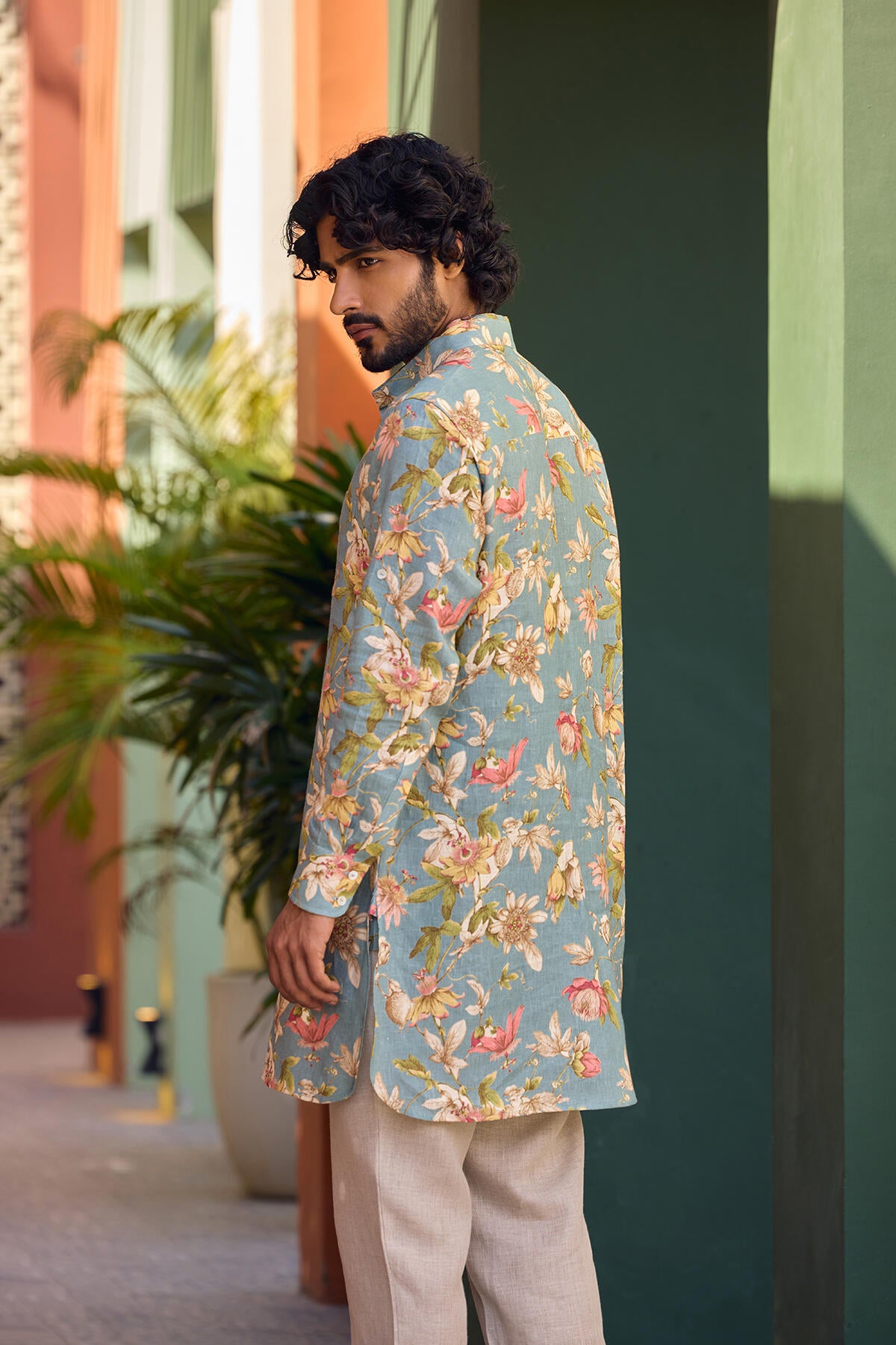The Irshaad Kurta - Sage Green
