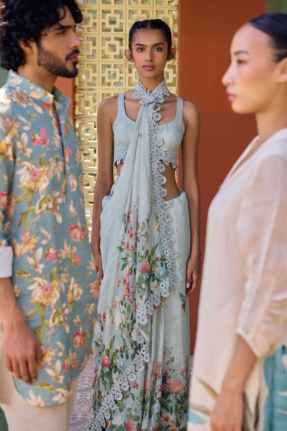 The Katha Saree - Secret Garden middle