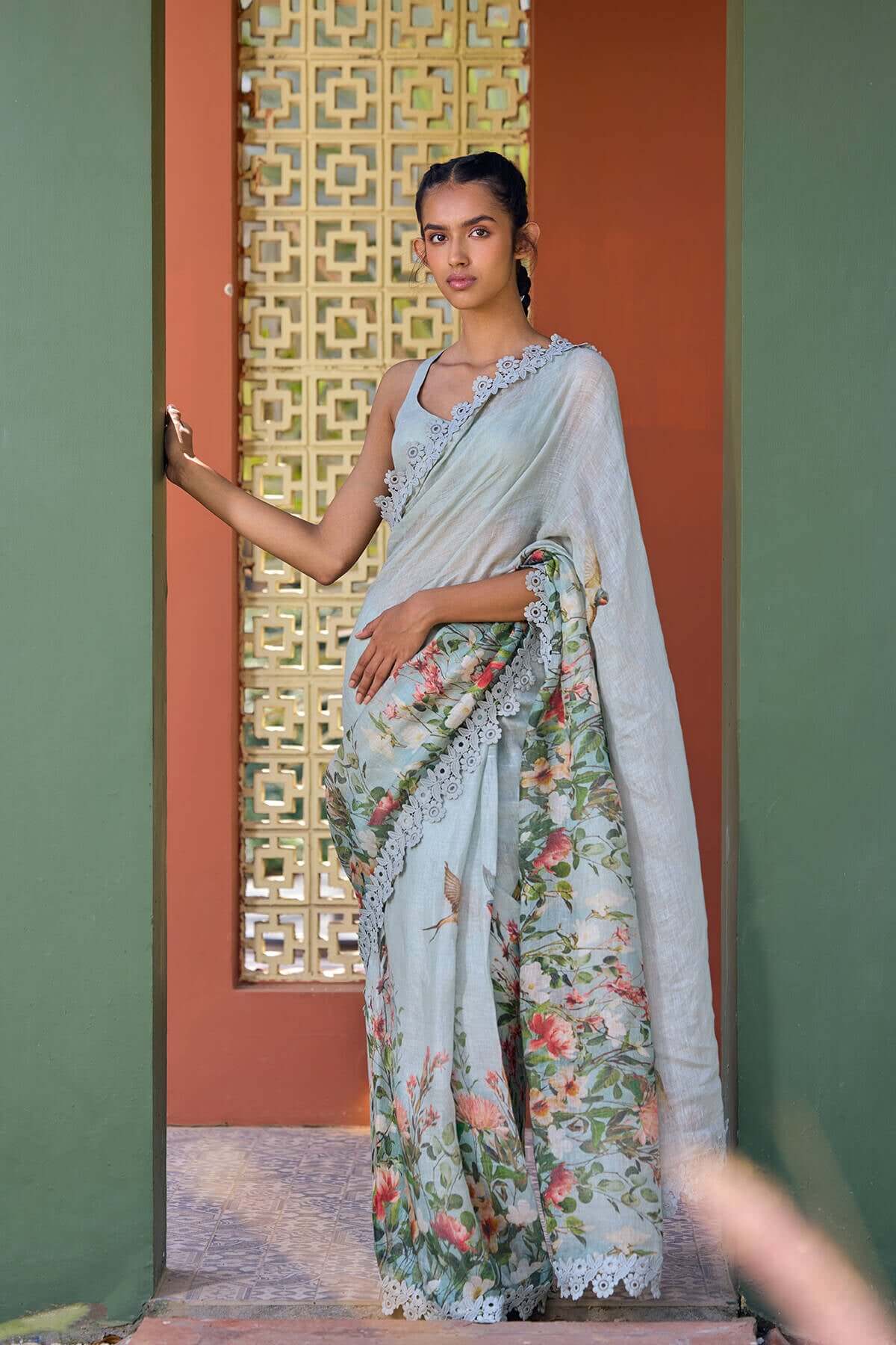 The Katha Saree - Secret Garden front