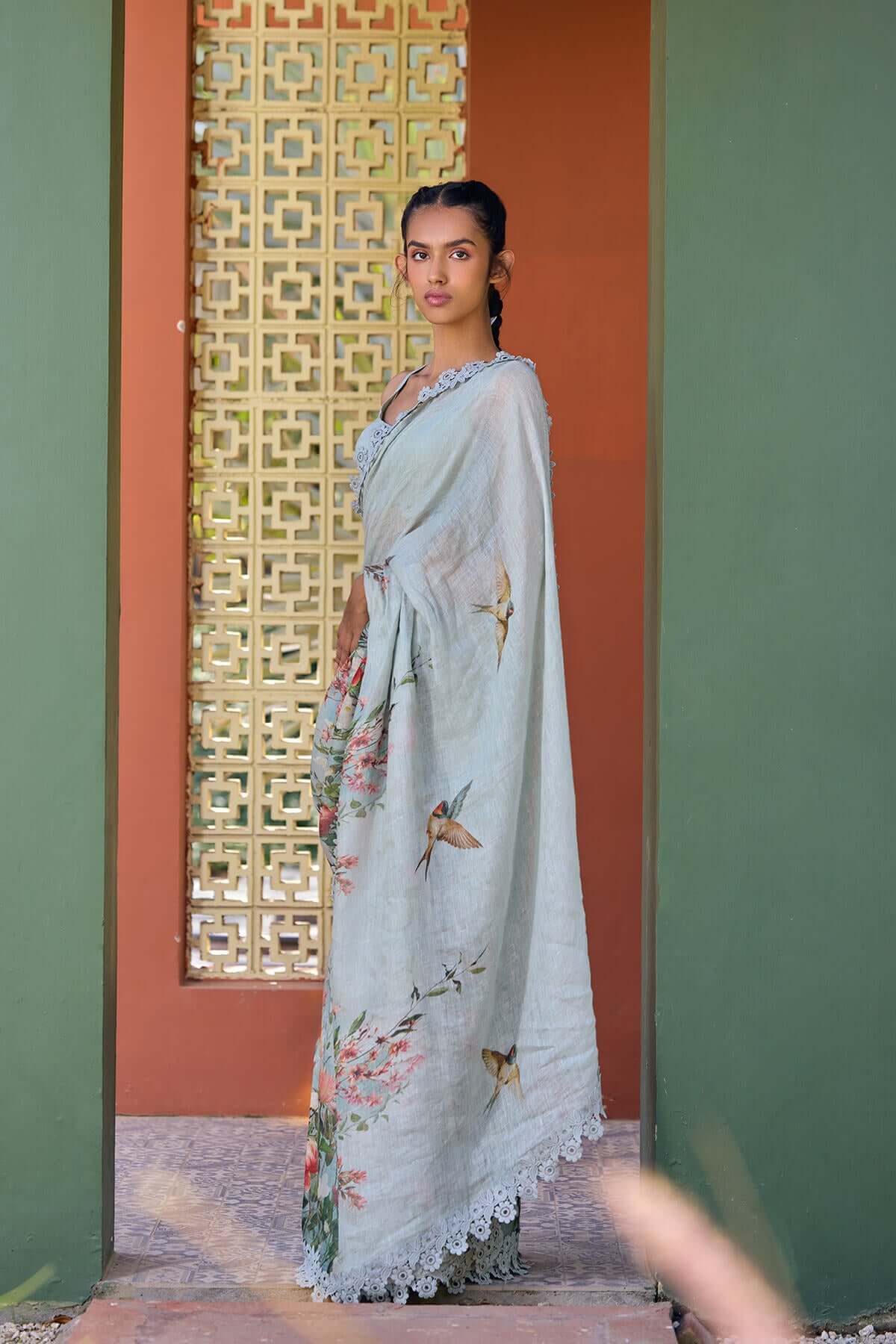 The Katha Saree - Secret Garden Left