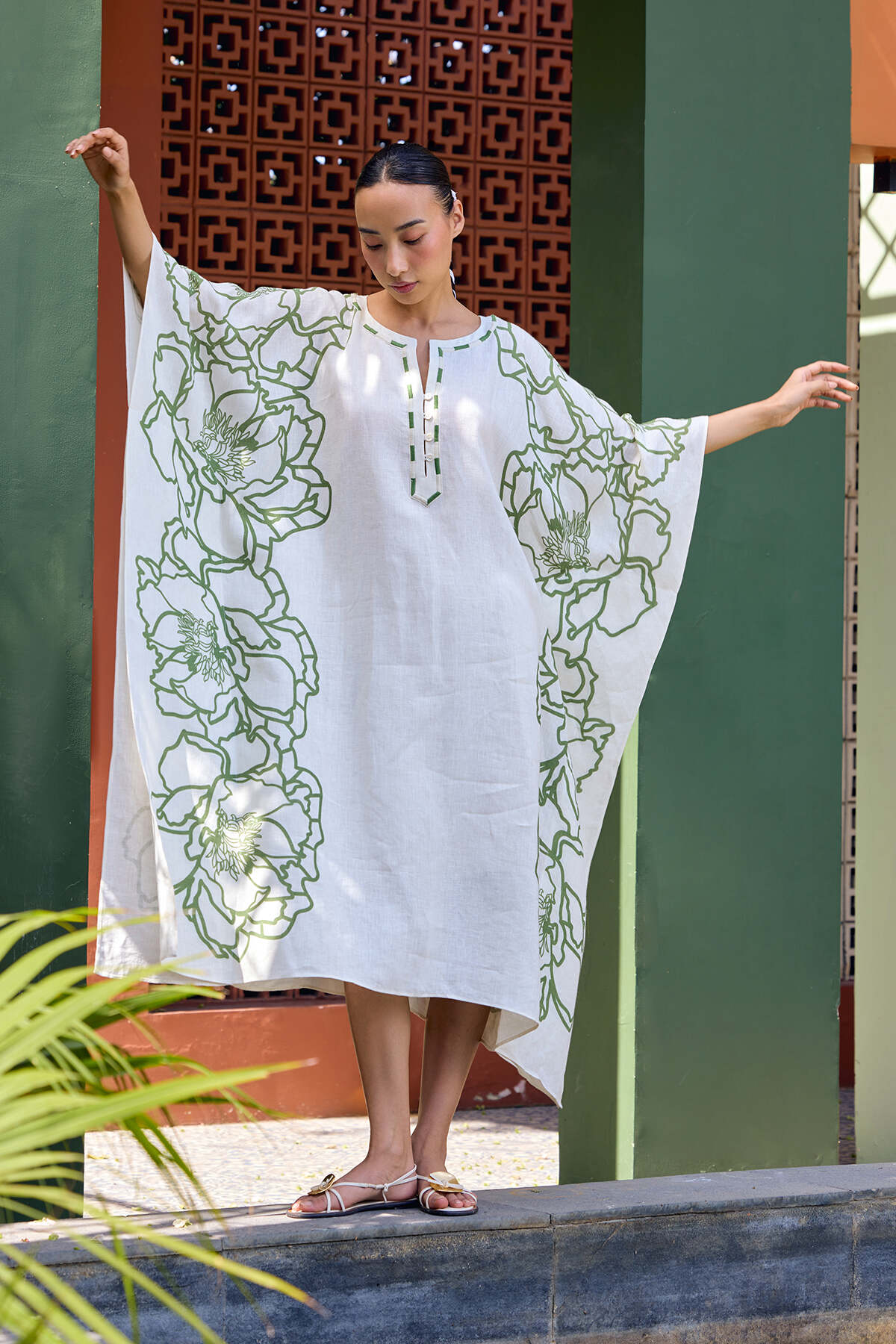 The Tarannum Kaftan - Matcha Tiramisu