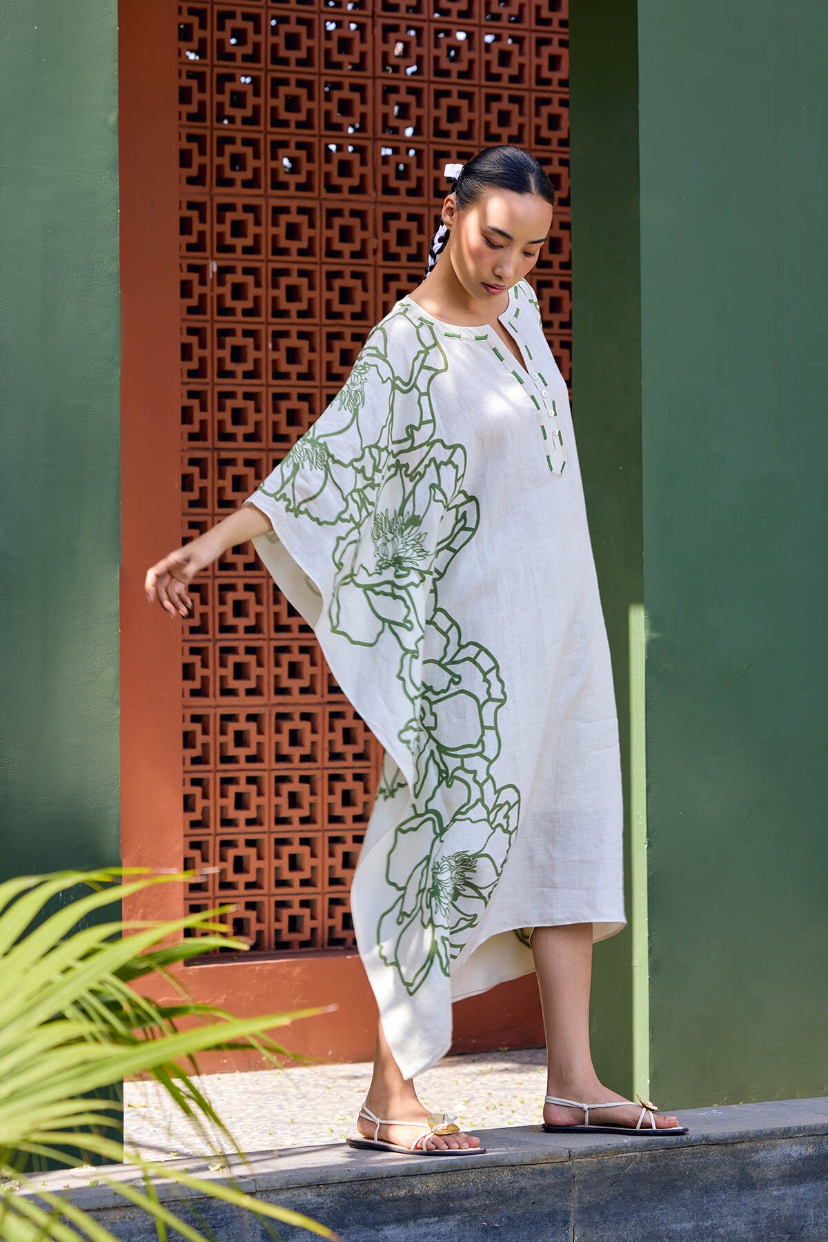 The Tarannum Kaftan - Matcha Tiramisu