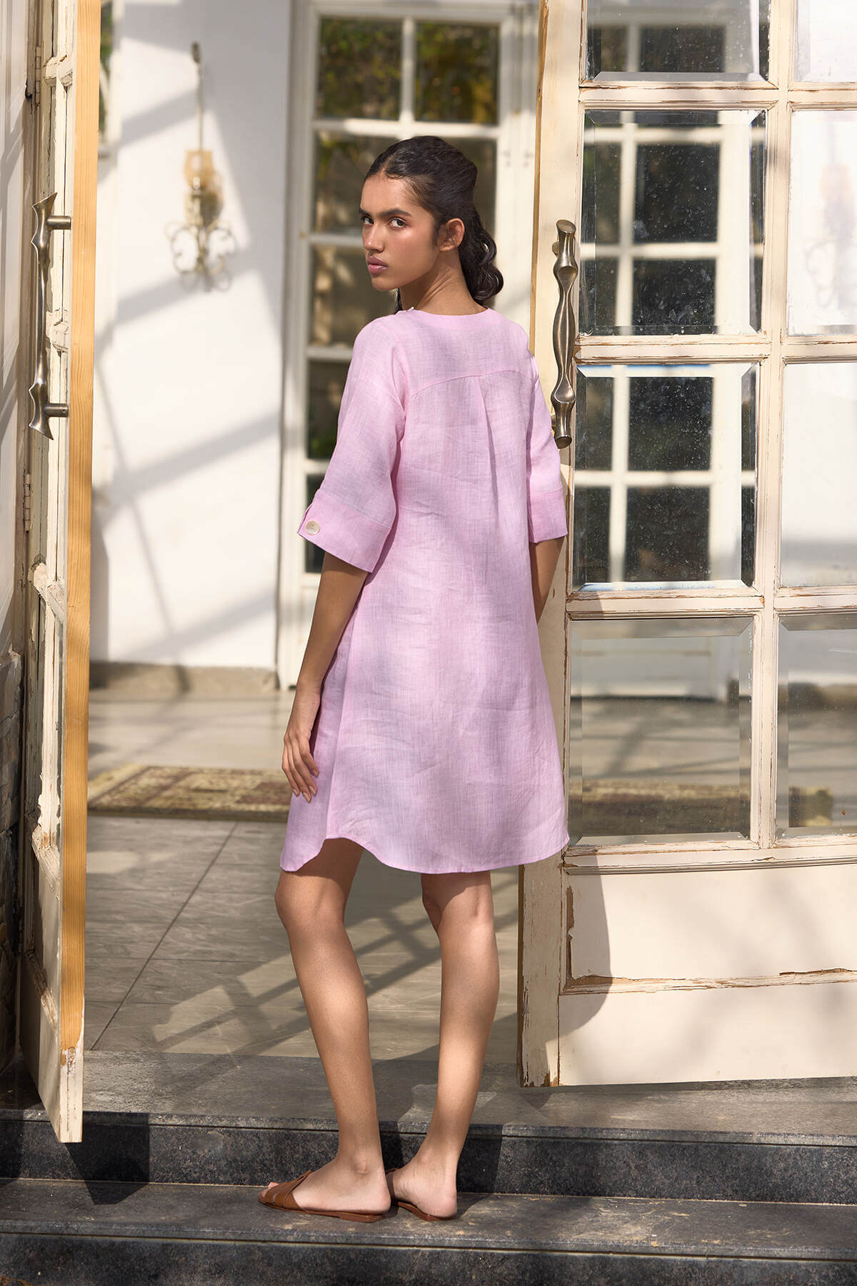 The Guftagu Dress - Orchid Pink