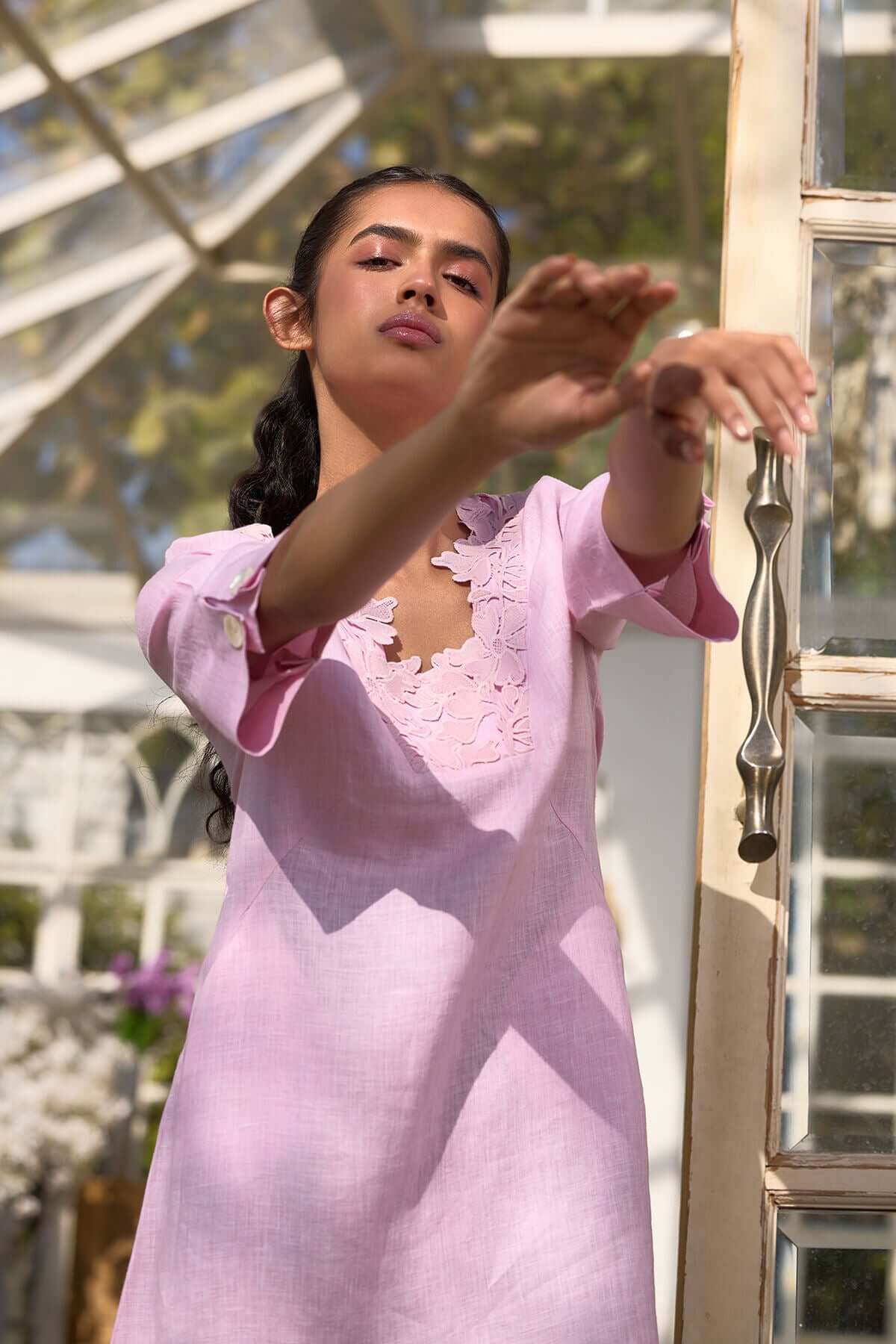 The Guftagu Dress - Orchid Pink