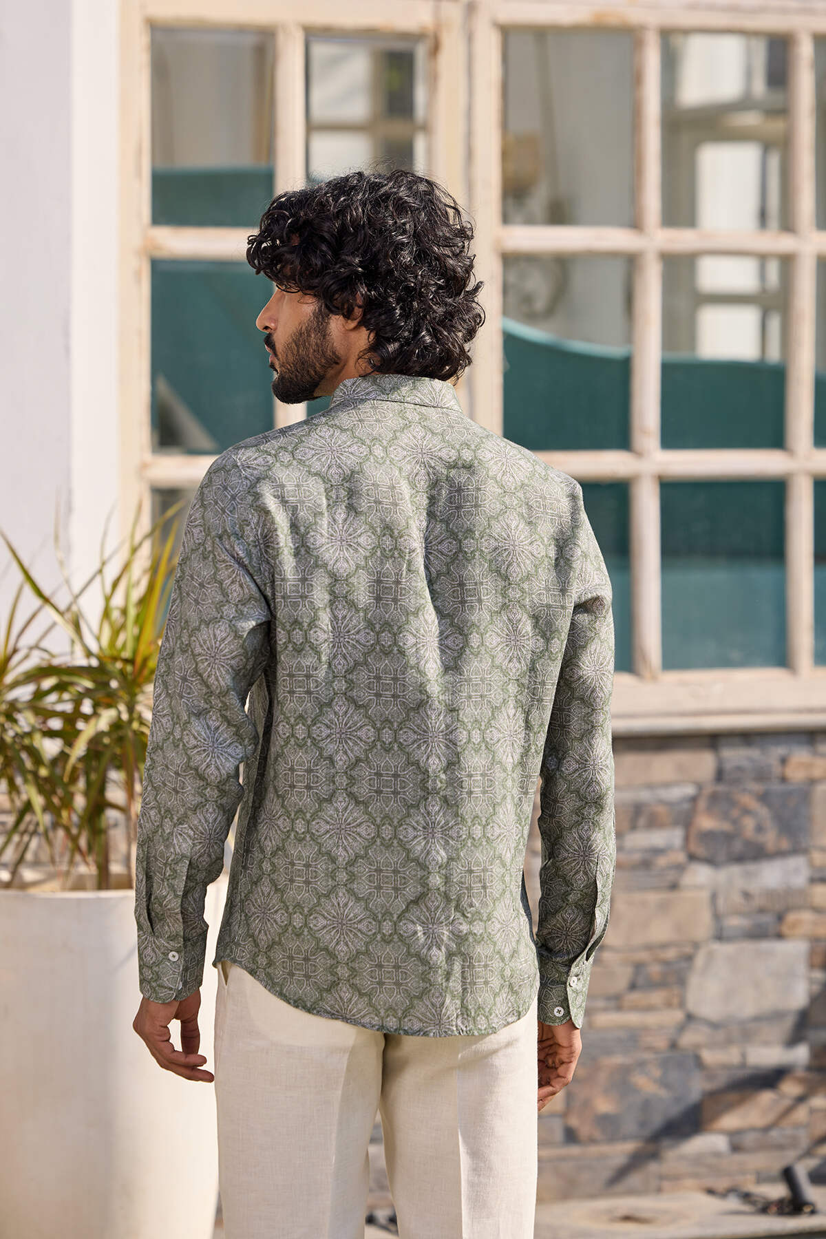 The Sheridan Shirt - Green Bagru