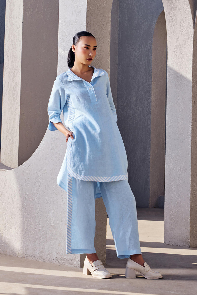 The Daastan Aasmaani Linen Co-ord Set