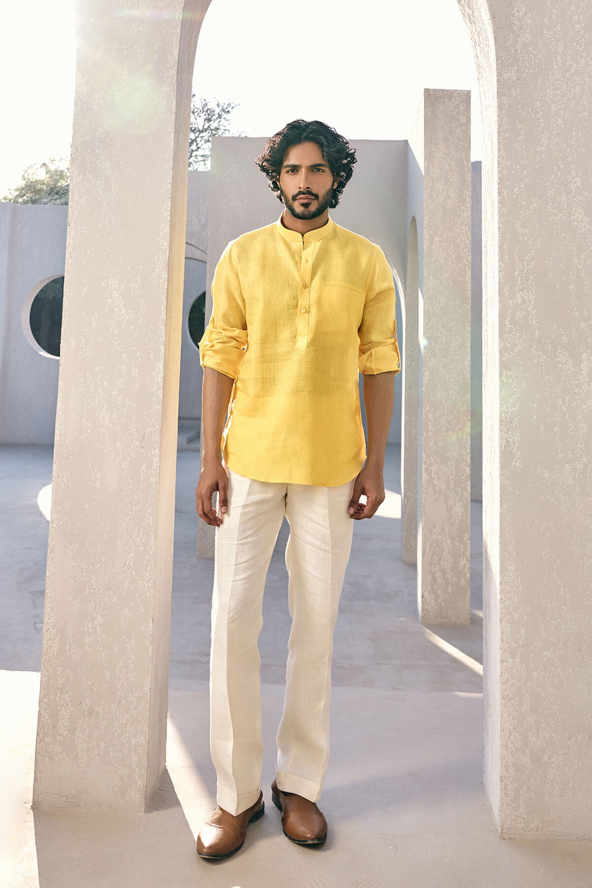 The Zikr Kurta - Alphanso Yellow