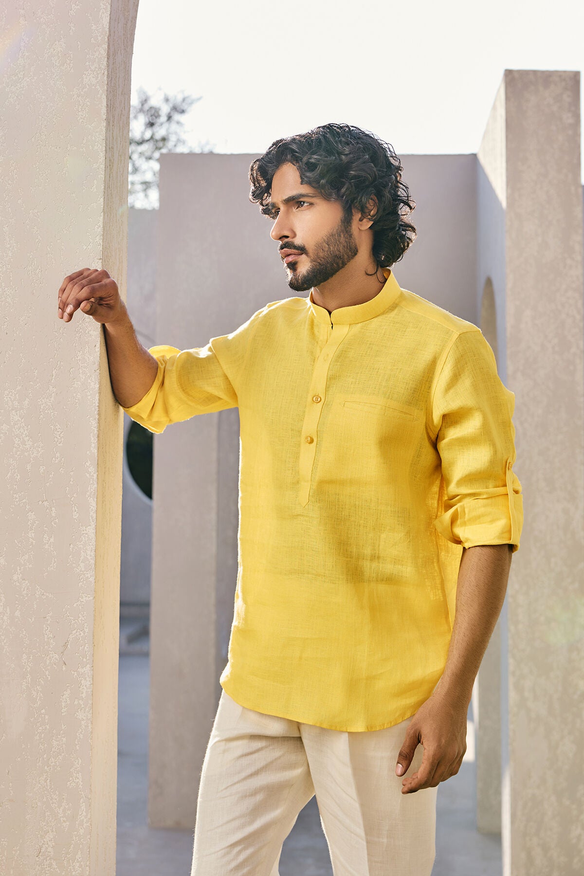The Zikr Kurta - Alphanso Yellow