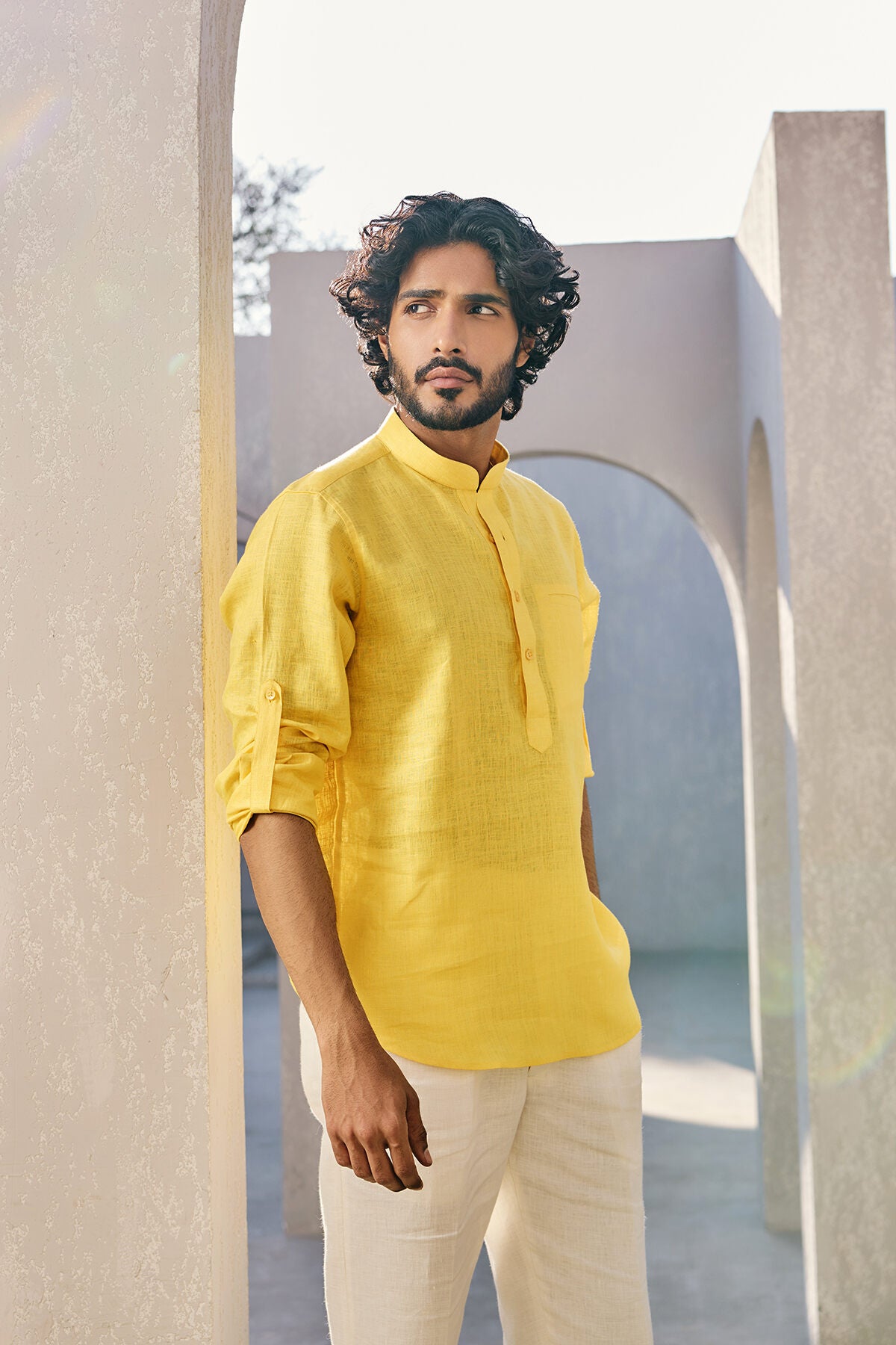The Zikr Kurta - Alphanso Yellow