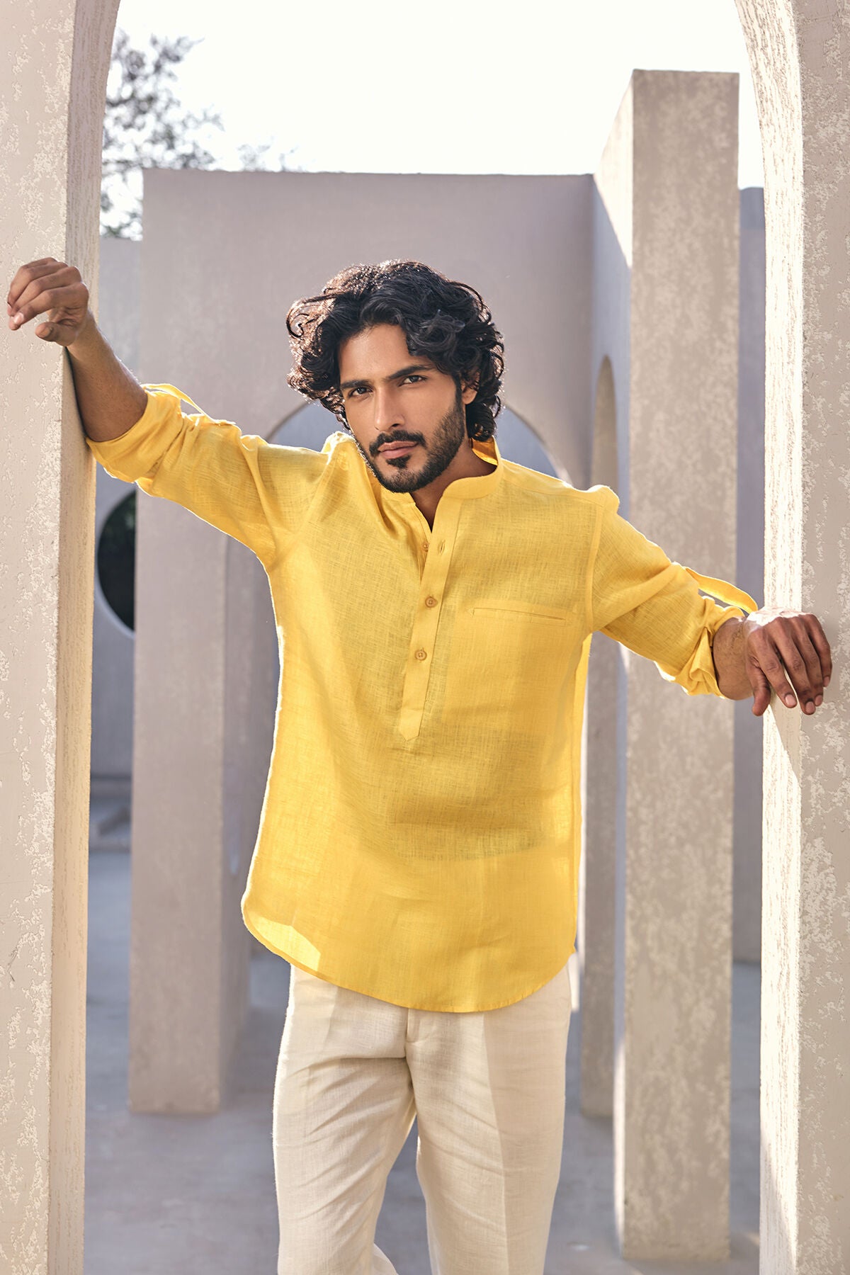The Zikr Kurta - Alphanso Yellow