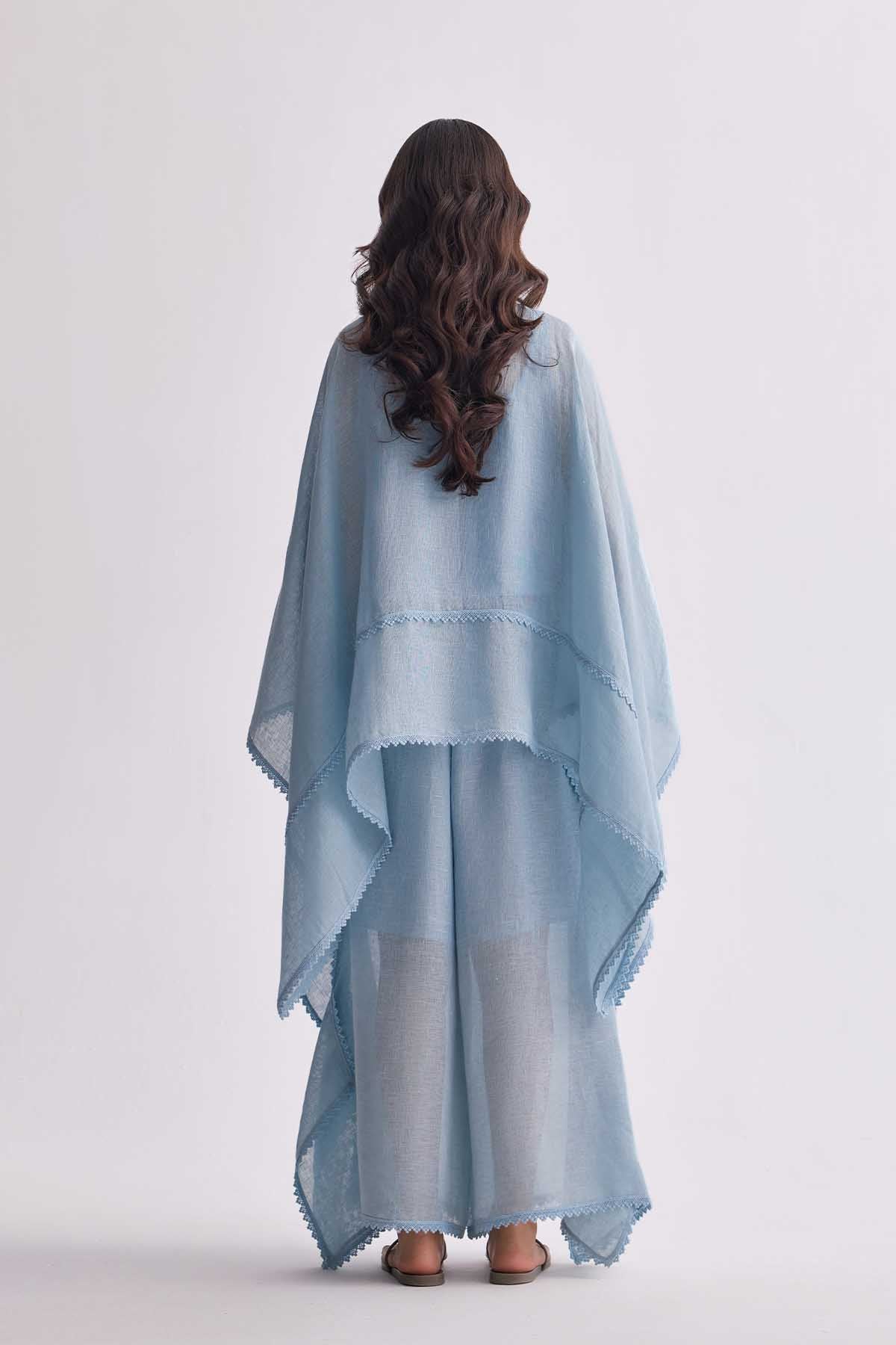 The Prishitha Cape Set - Light Blue