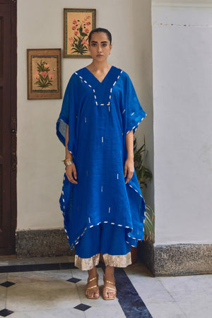 The Naazuk Kali Co-ord Set (Upper & Bottom) - Blue