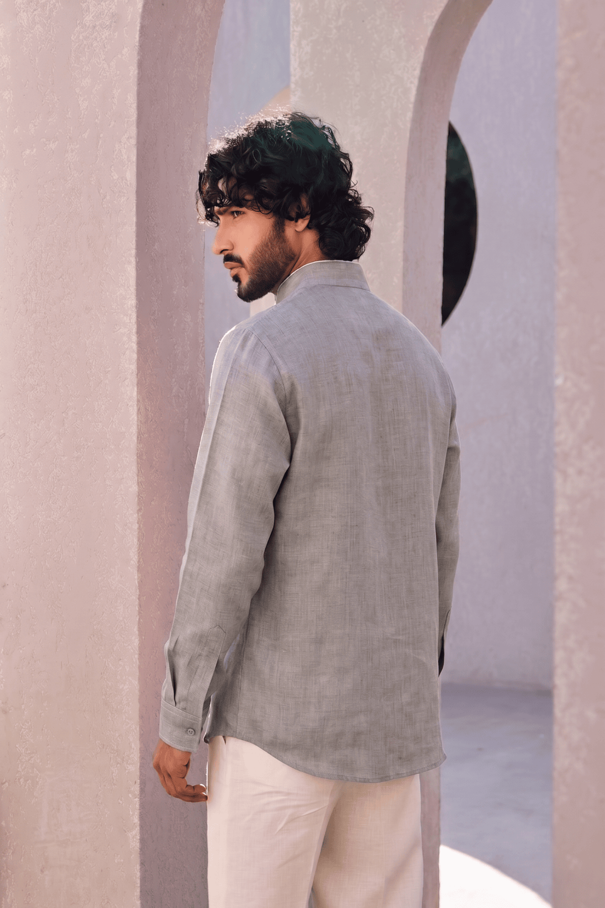The Shayar Gentle Grey Linen Shirt