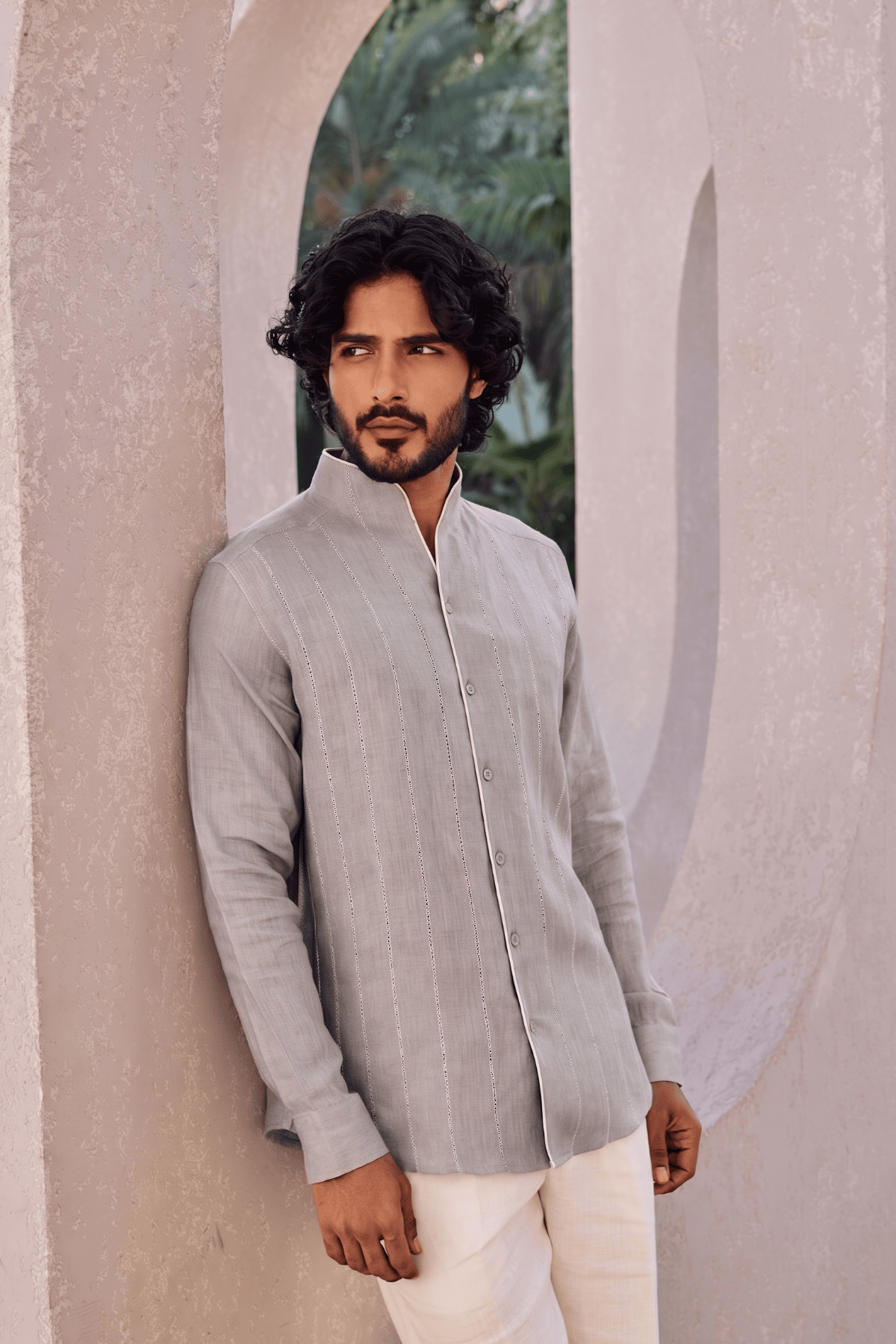 The Shayar Gentle Grey Linen Shirt