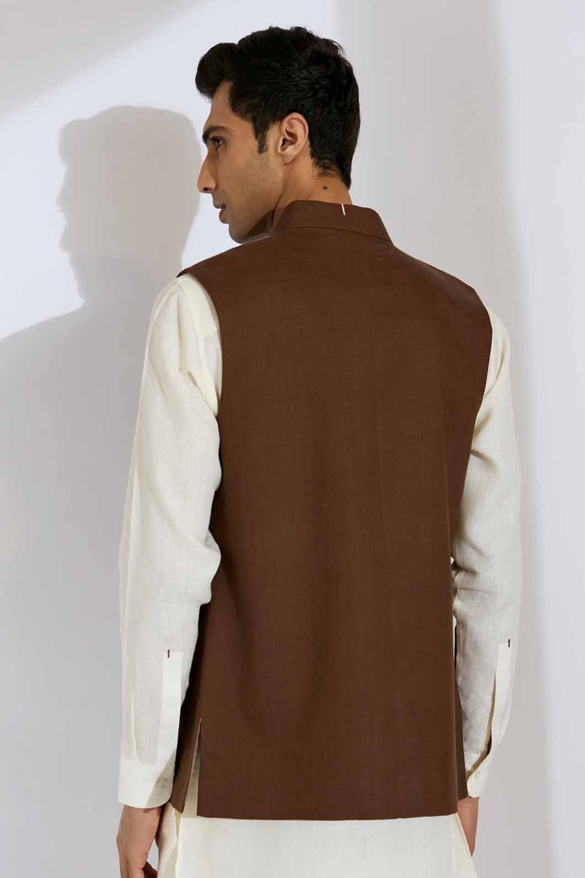 The Terra Firma Men's Brown Nehru Jacket-Yellwithus.com
