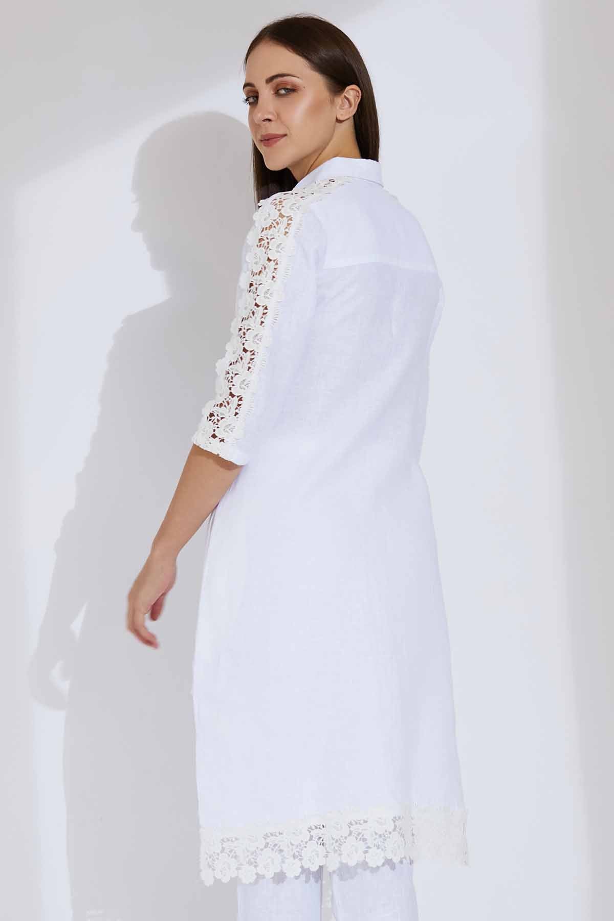 The Alora Kurta White - Yellwithus.com