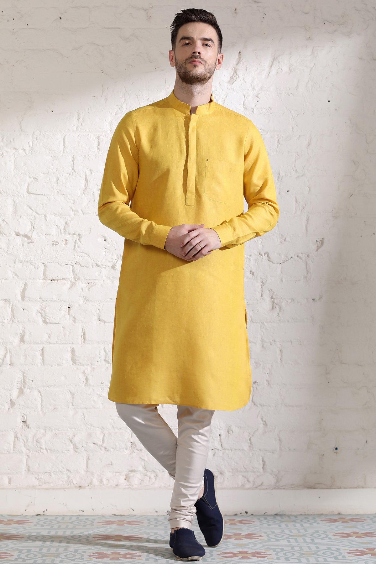 The Mustard Leisure Kurta - Yellow Designer Kurta for Man | Yellwithus.com