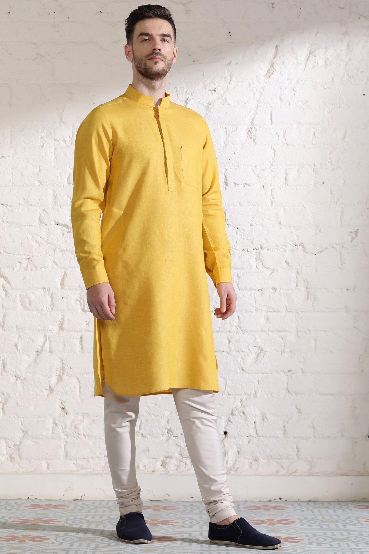 The Mustard Leisure Kurta - Yellow Designer Kurta for Man | Yellwithus.com