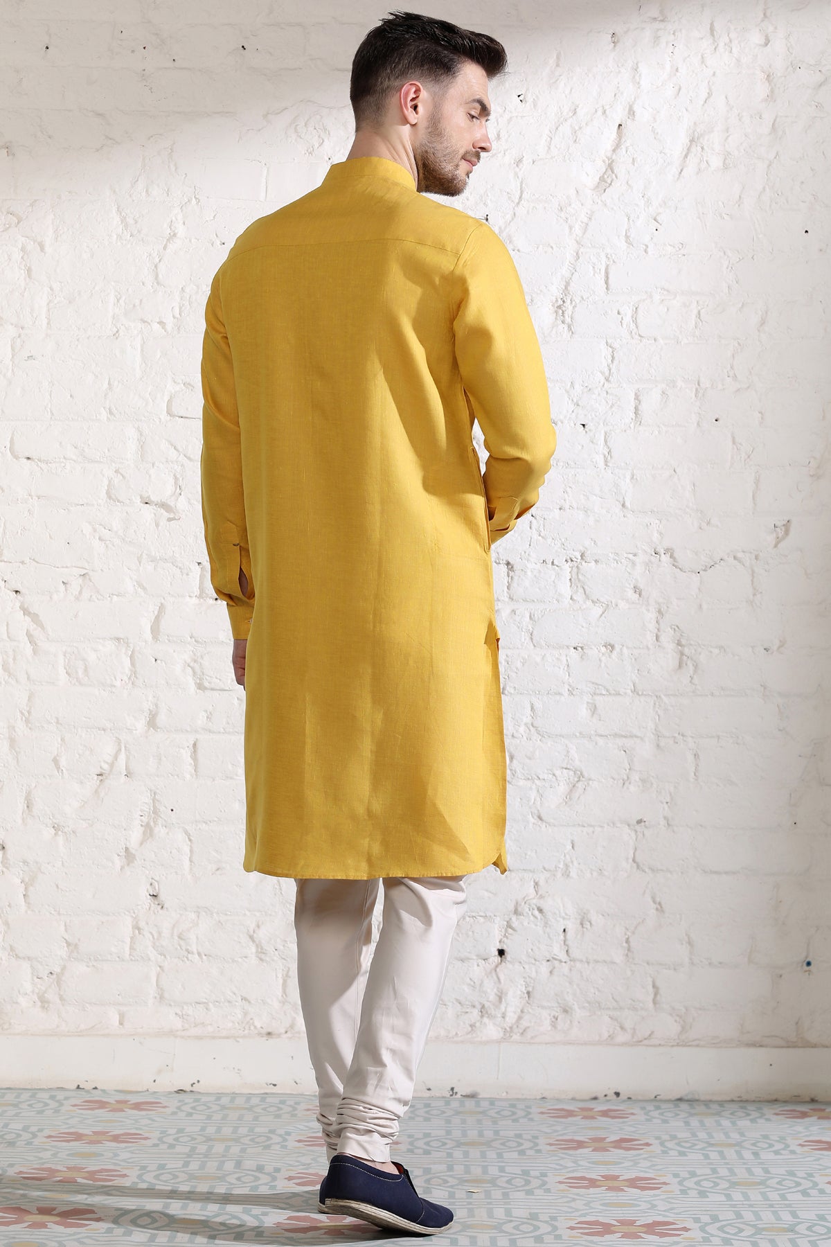 The Mustard Leisure Kurta - Yellow Designer Kurta for Man | Yellwithus.com