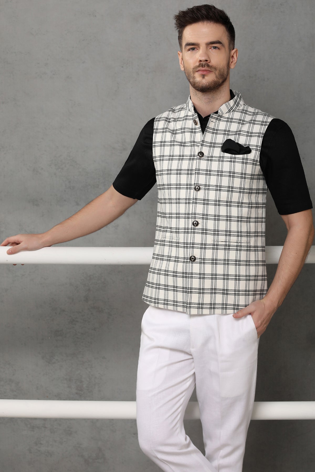 The Time to Check-in Nehru Jacket-Yellwithus.com