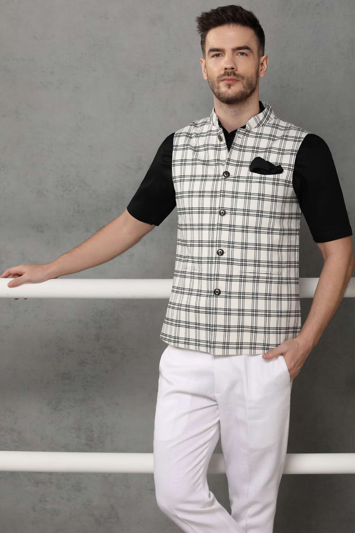 The Time to Check-in Nehru Jacket-Yellwithus.com