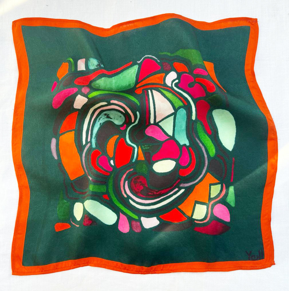 The Orange Kaleidoscope Pocket Squares - Yell With Us