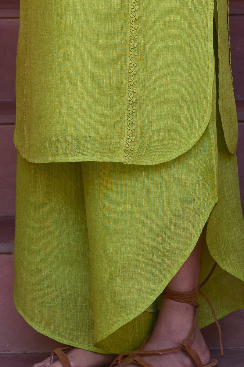 The Myrtle Linen Palazzo - Lime