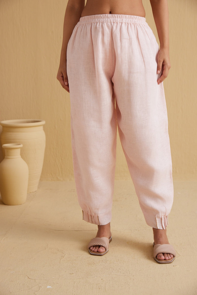 The Sally Pink Linen Salwar