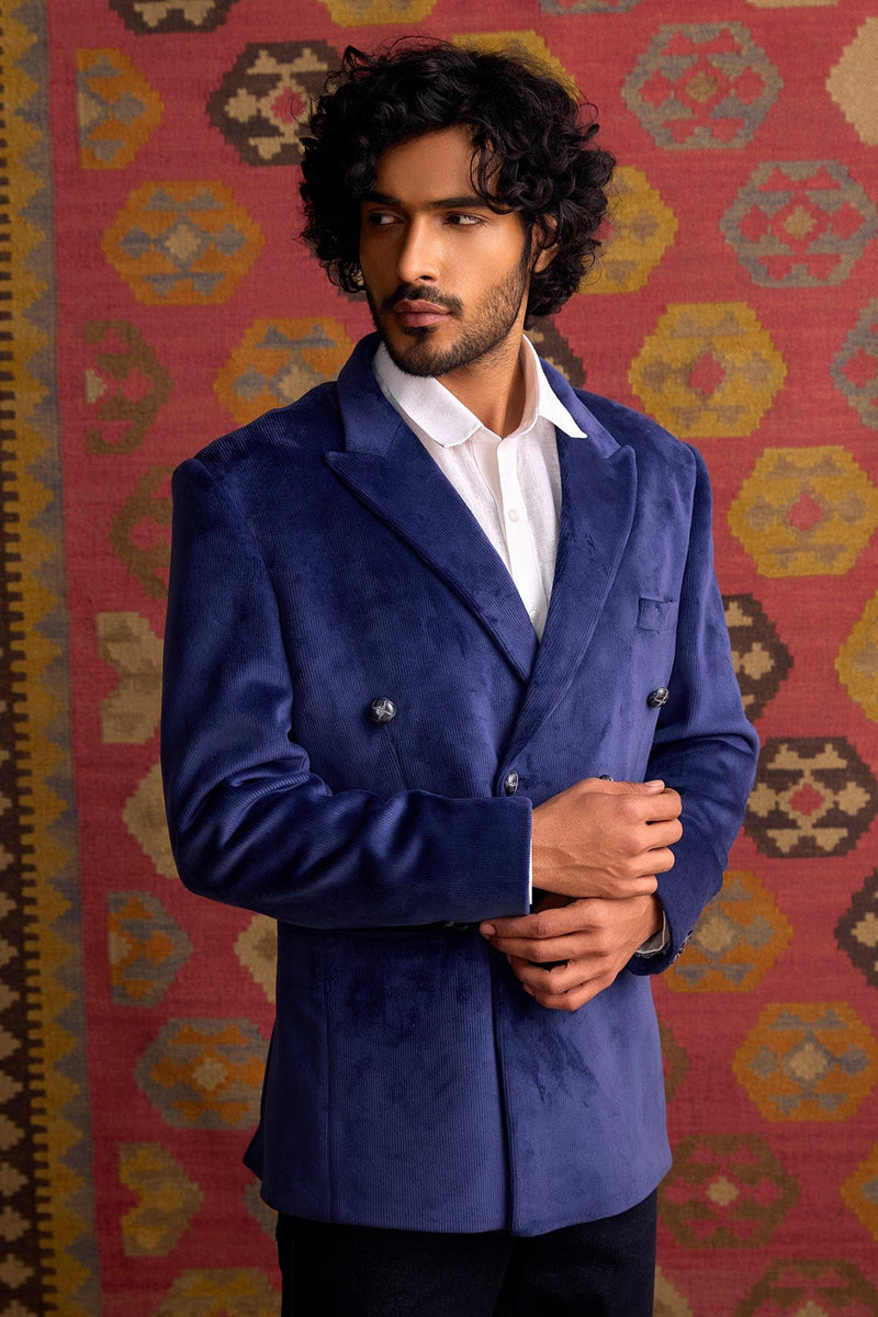 The Kingsley Blue Corduroy Coat
