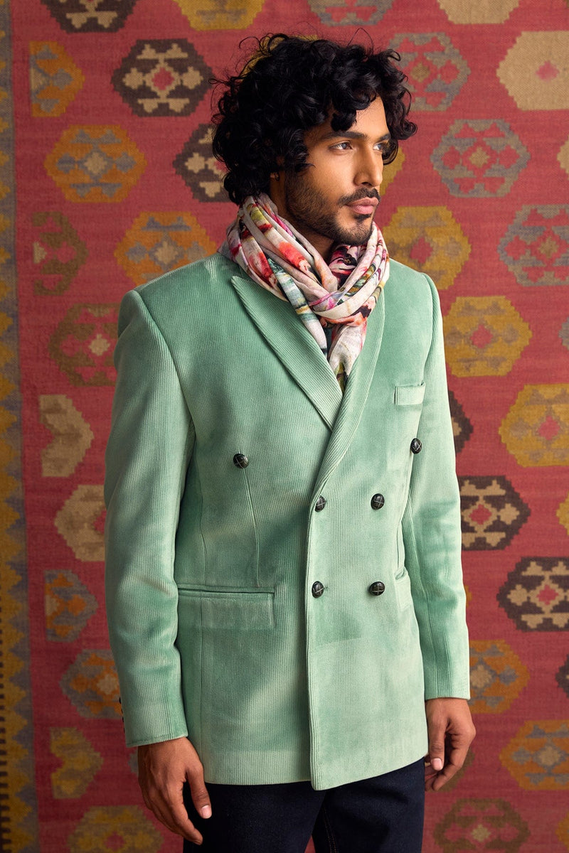 The Kingsley Light Green Corduroy Coat