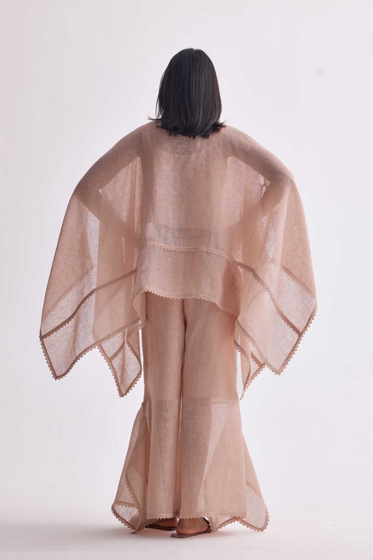 The Prishitha Cape Set - Champagne
