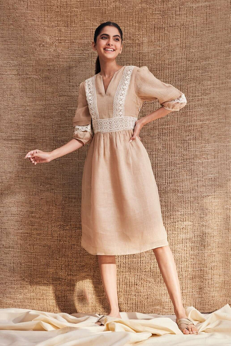 Belle of Ireland Beige Linen Dress