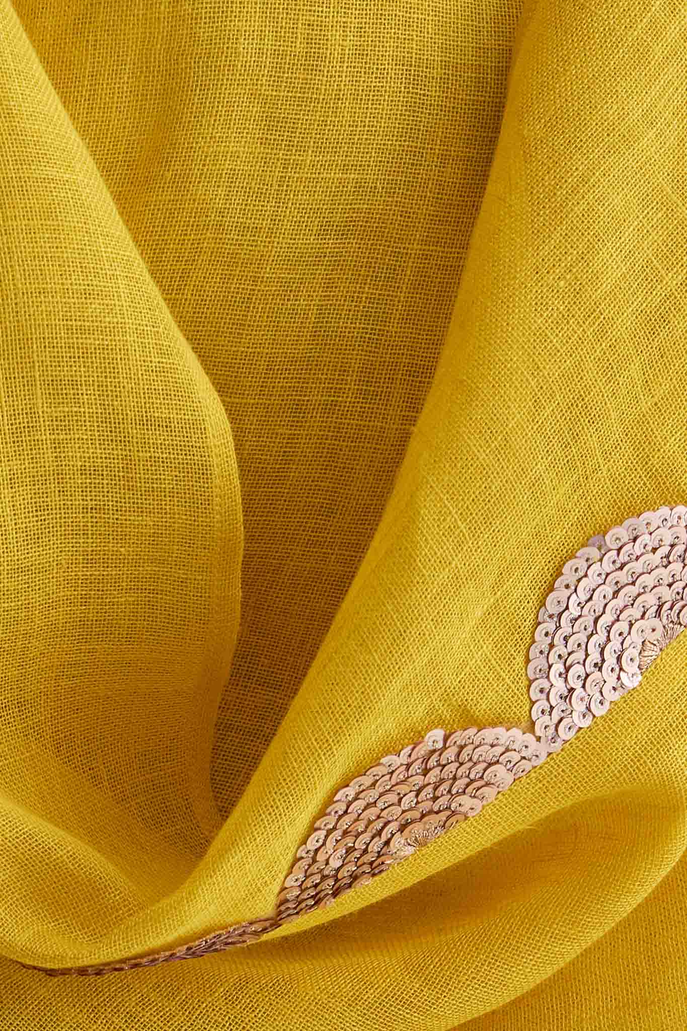 Boho Banno Linen Cape Set - Yellow