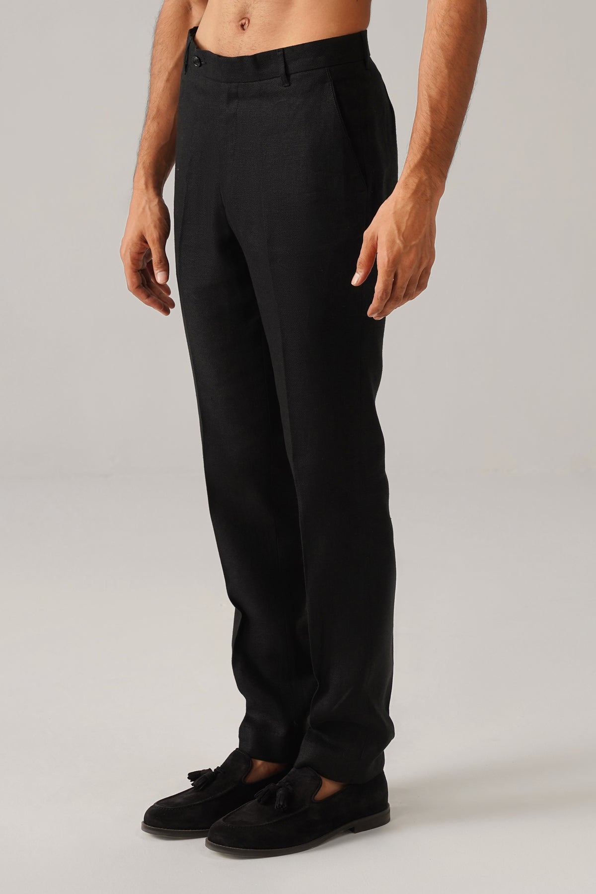 The Rivaaz Black Linen Shirt