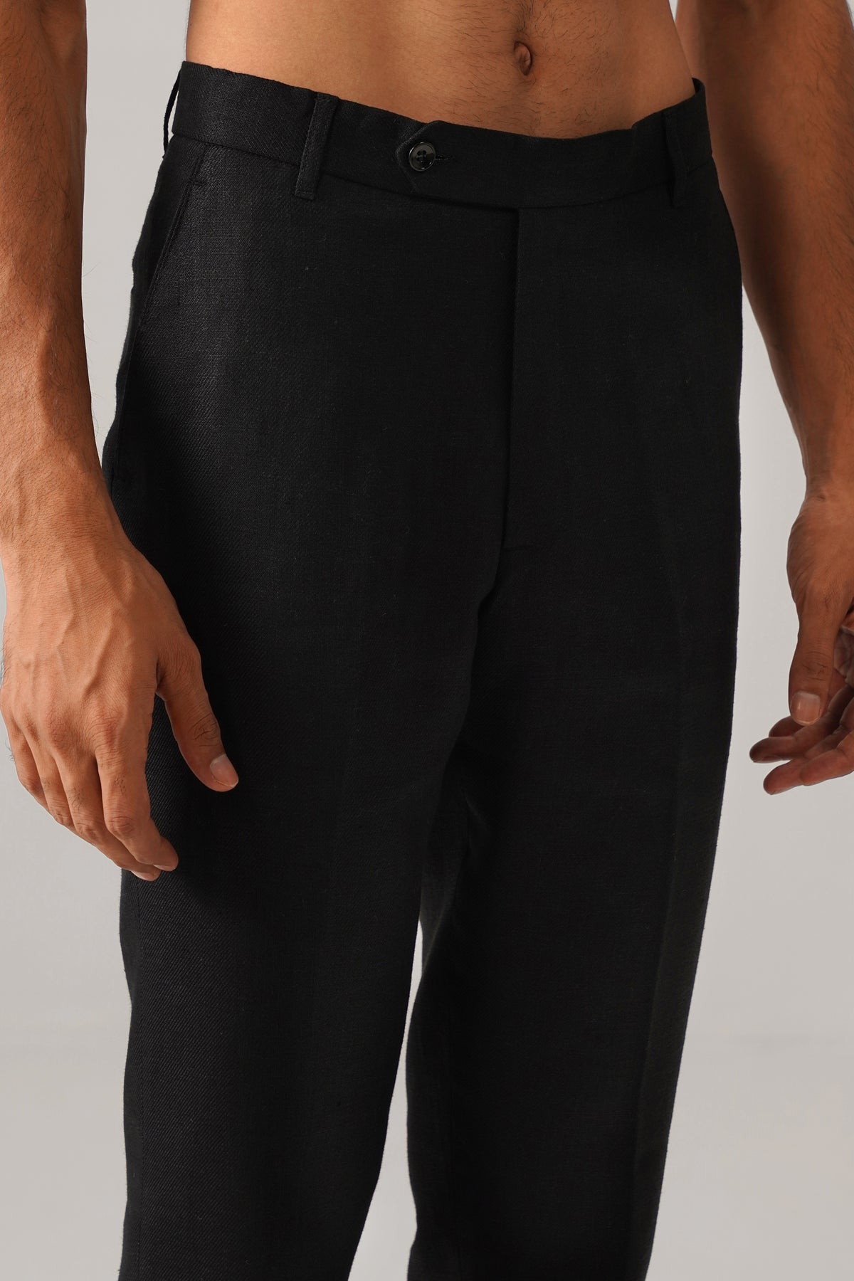 The Rivaaz Black Linen Shirt