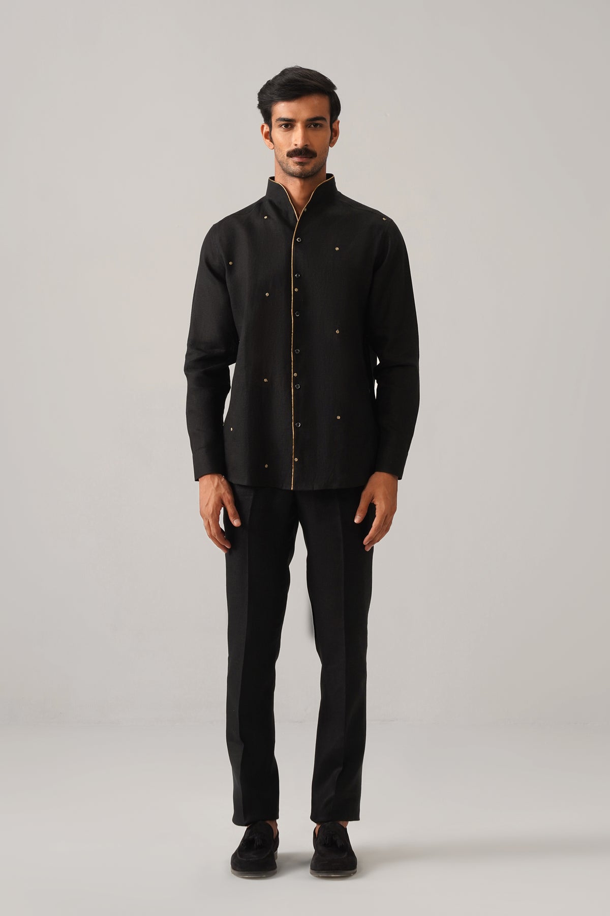 The Rivaaz Black Linen Shirt