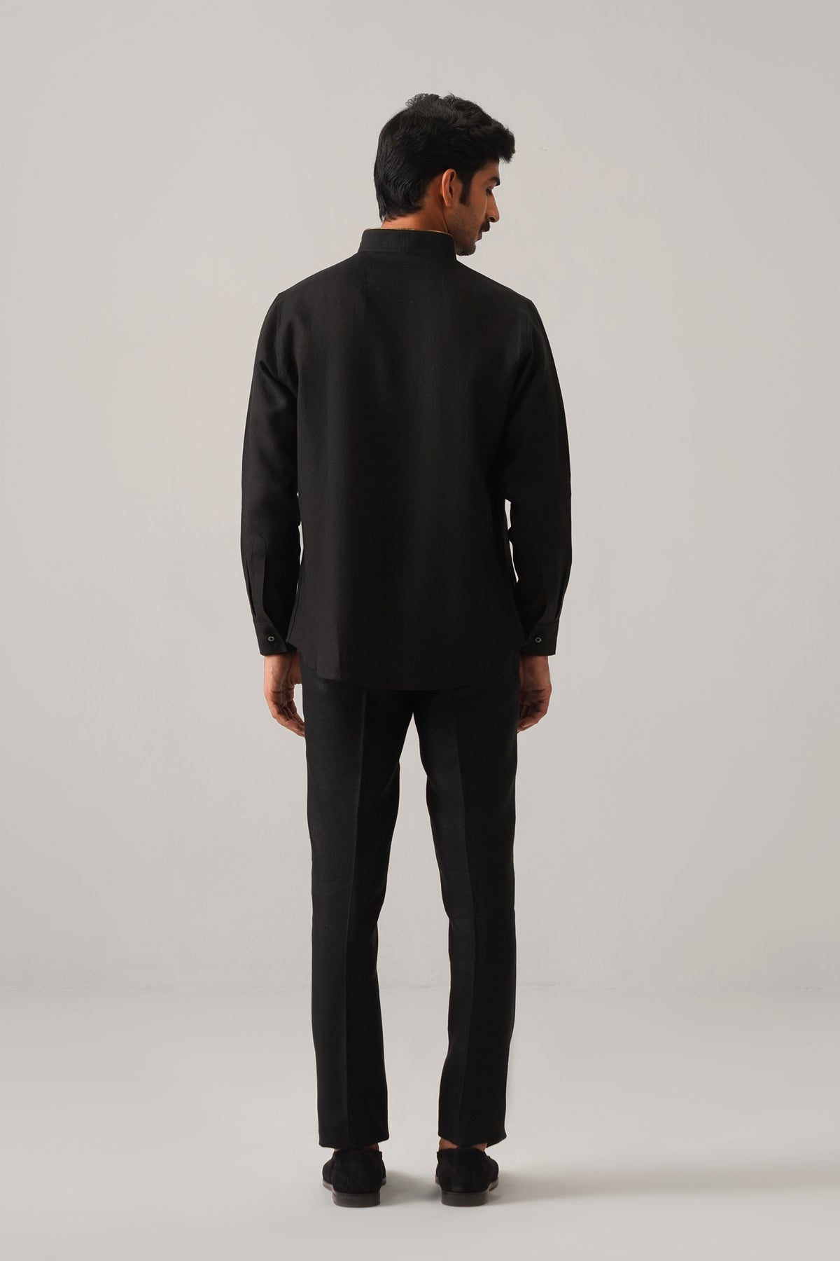 The Rivaaz Black Linen Shirt
