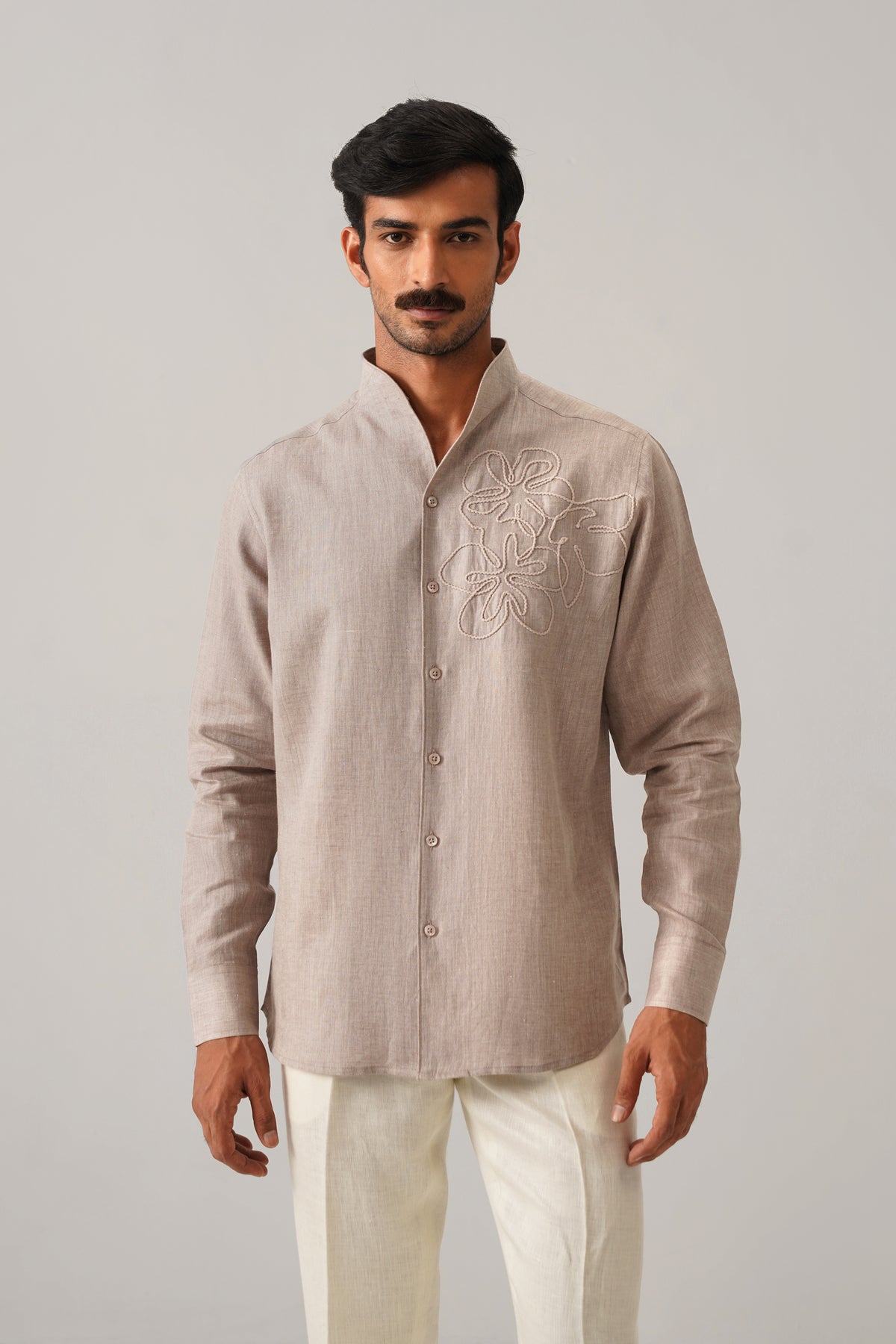 The Ruhaan Grey Linen Shirt