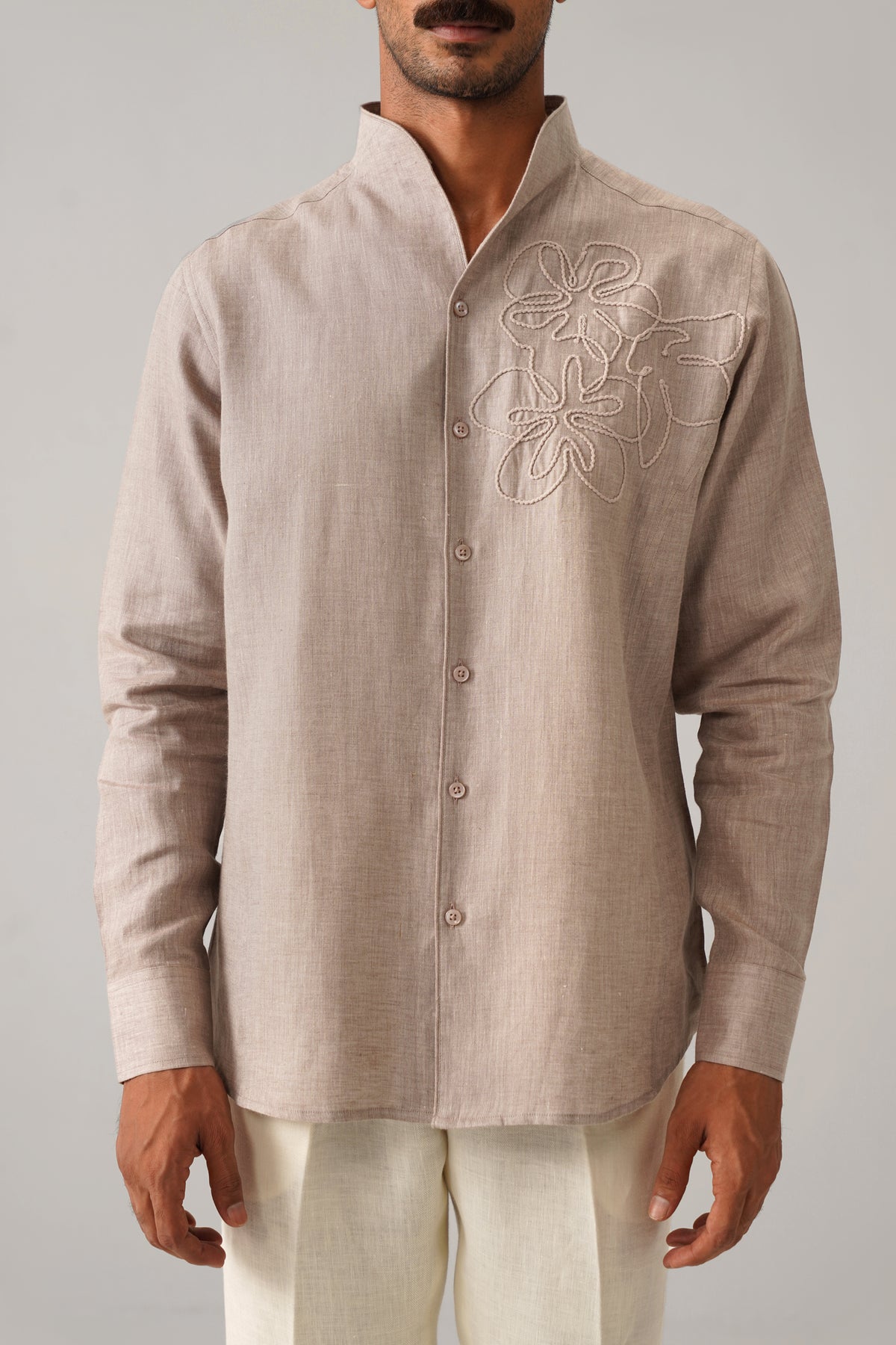 The Ruhaan Grey Linen Shirt
