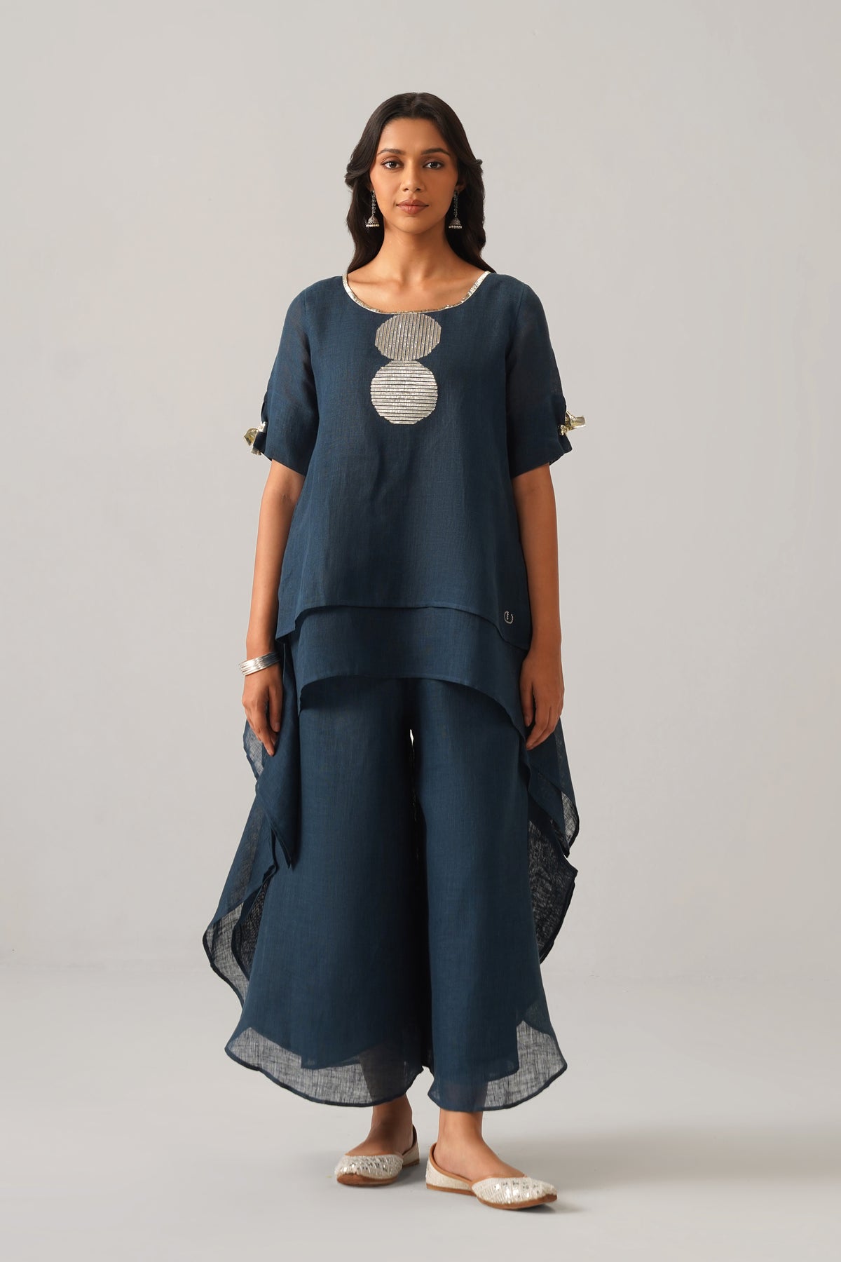 The Jhankaar Sapphire Blue Cape Set