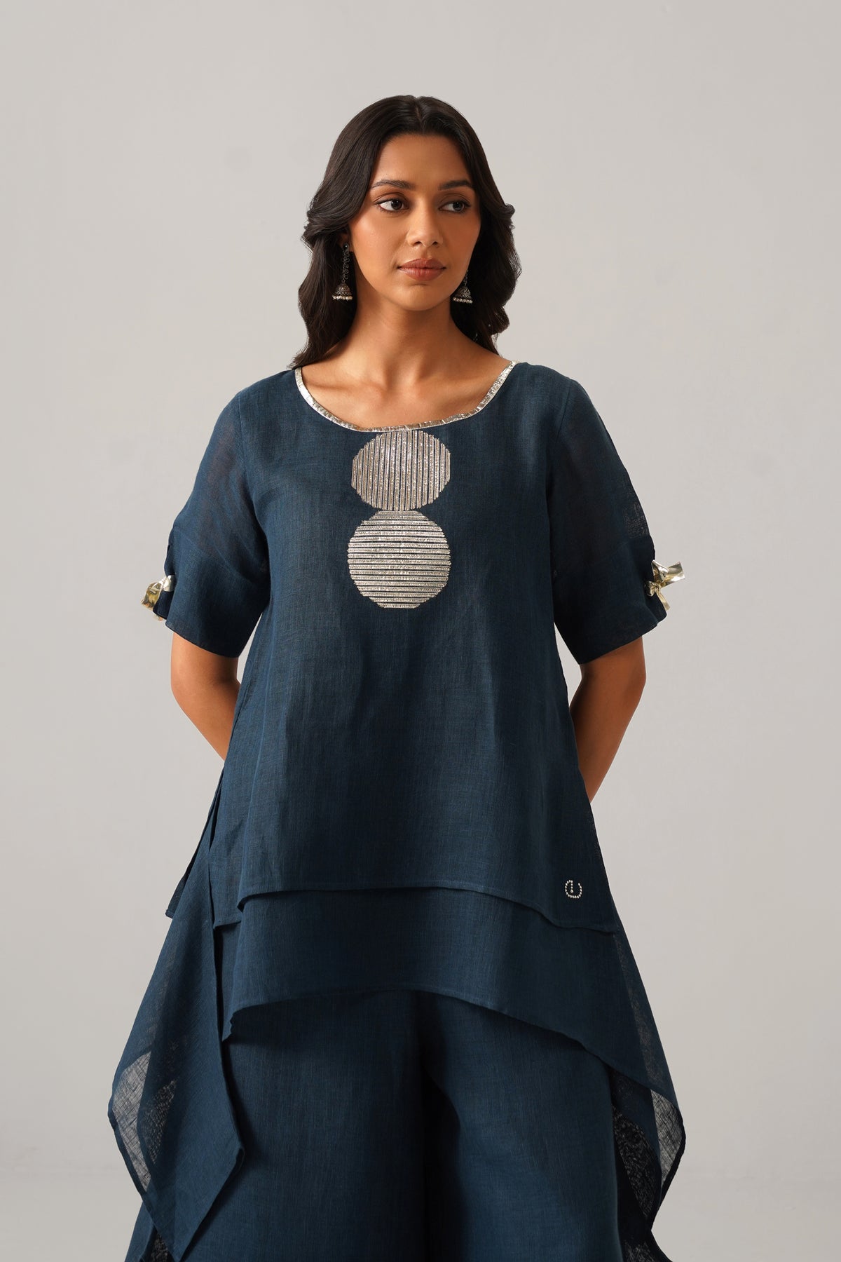 The Jhankaar Sapphire Blue Cape Set