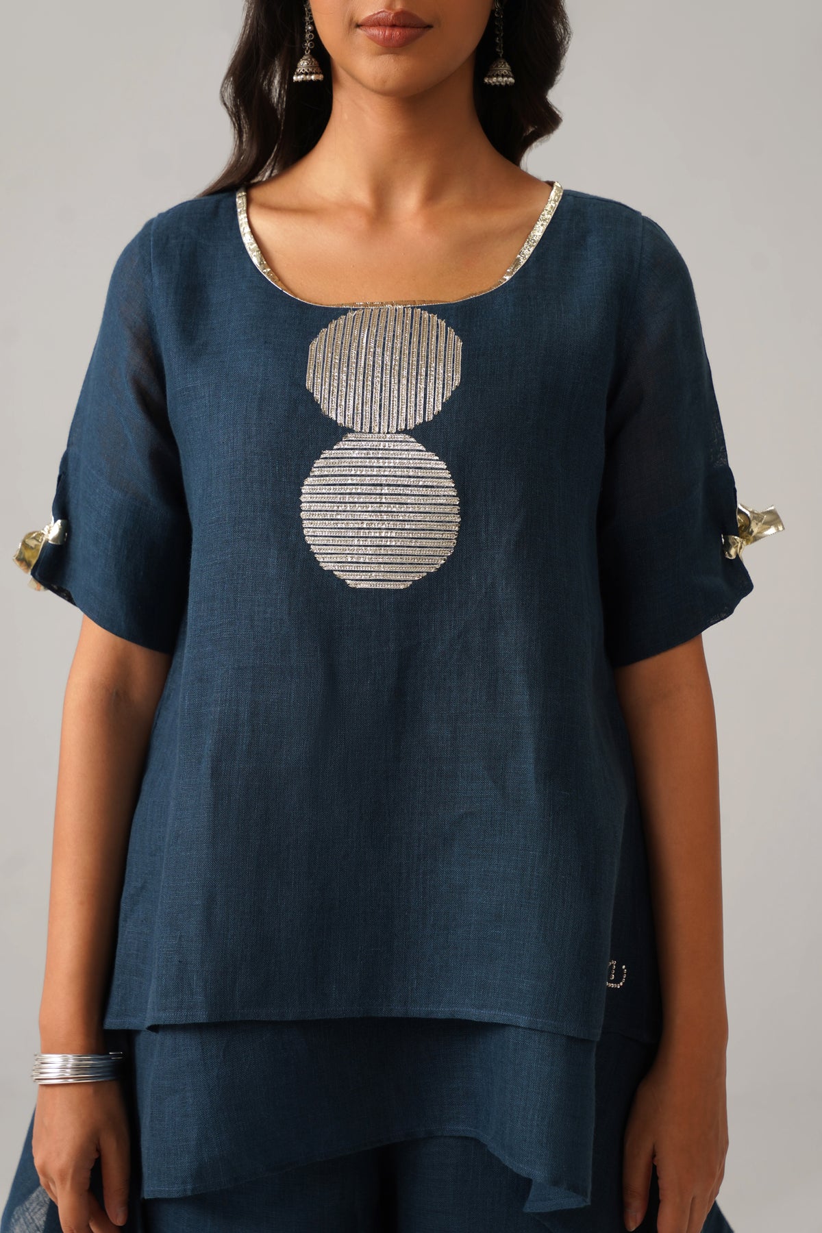 The Jhankaar Sapphire Blue Cape Set
